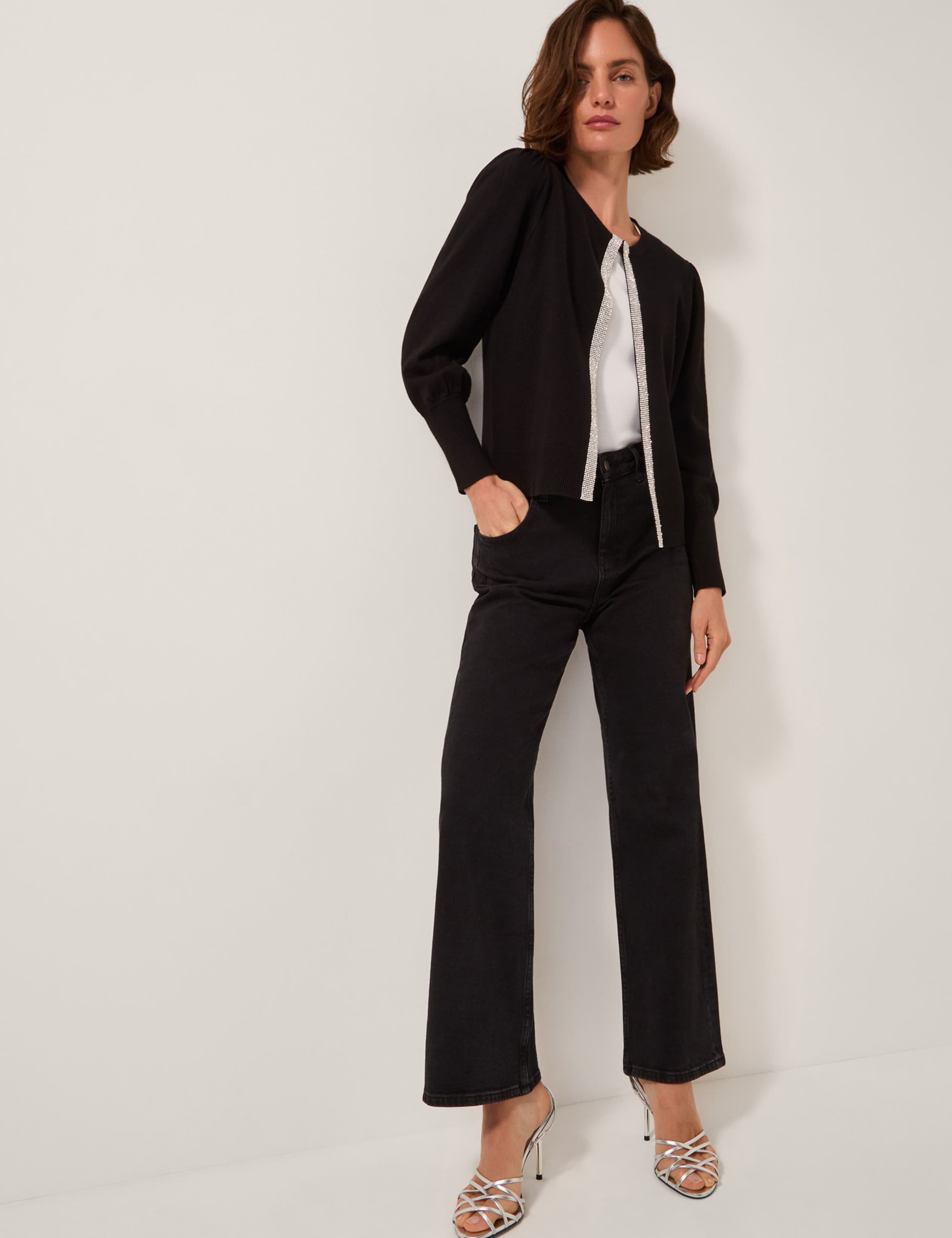 Embellished Crew Neck Cardigan 3 of 5