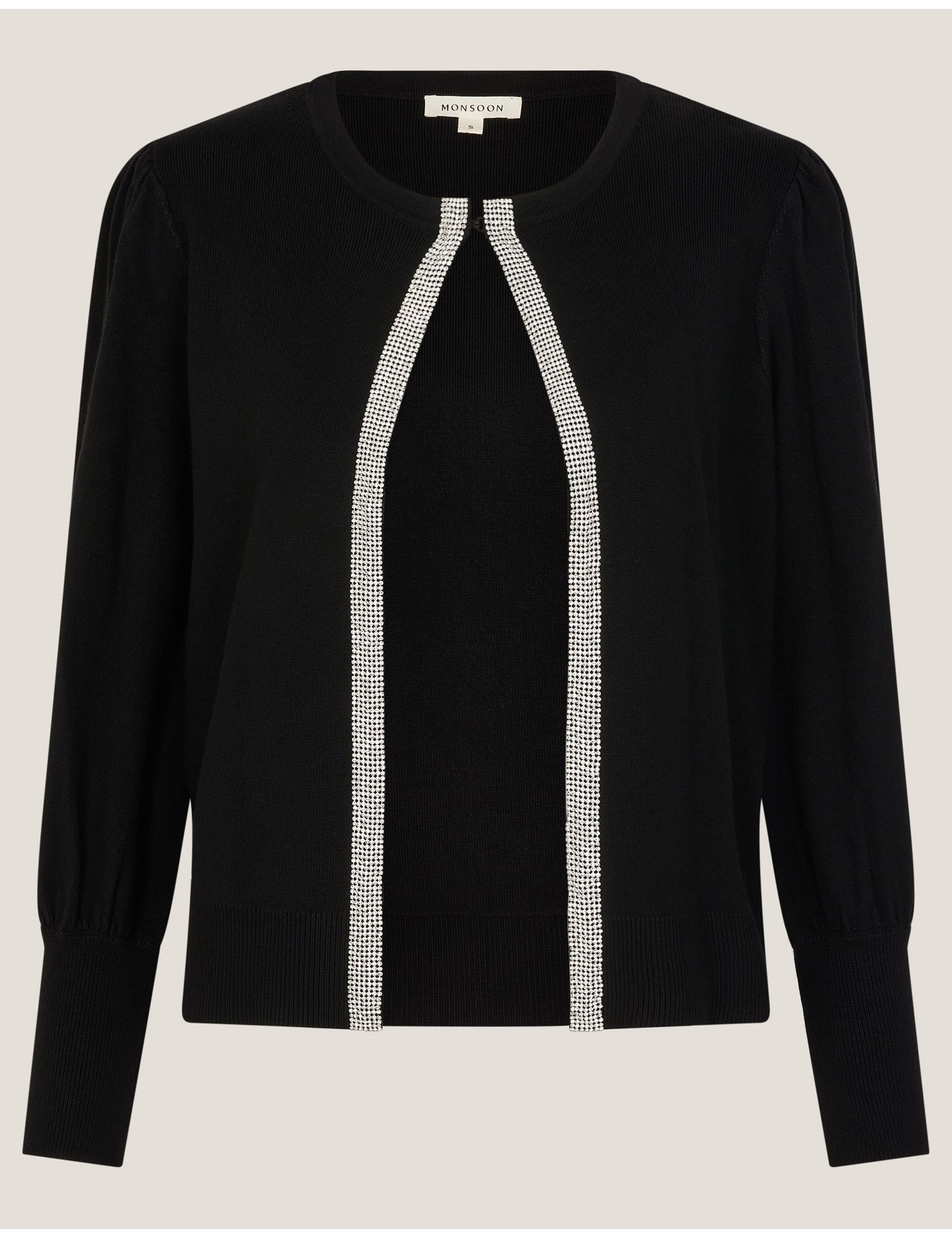 Embellished Crew Neck Cardigan 2 of 5