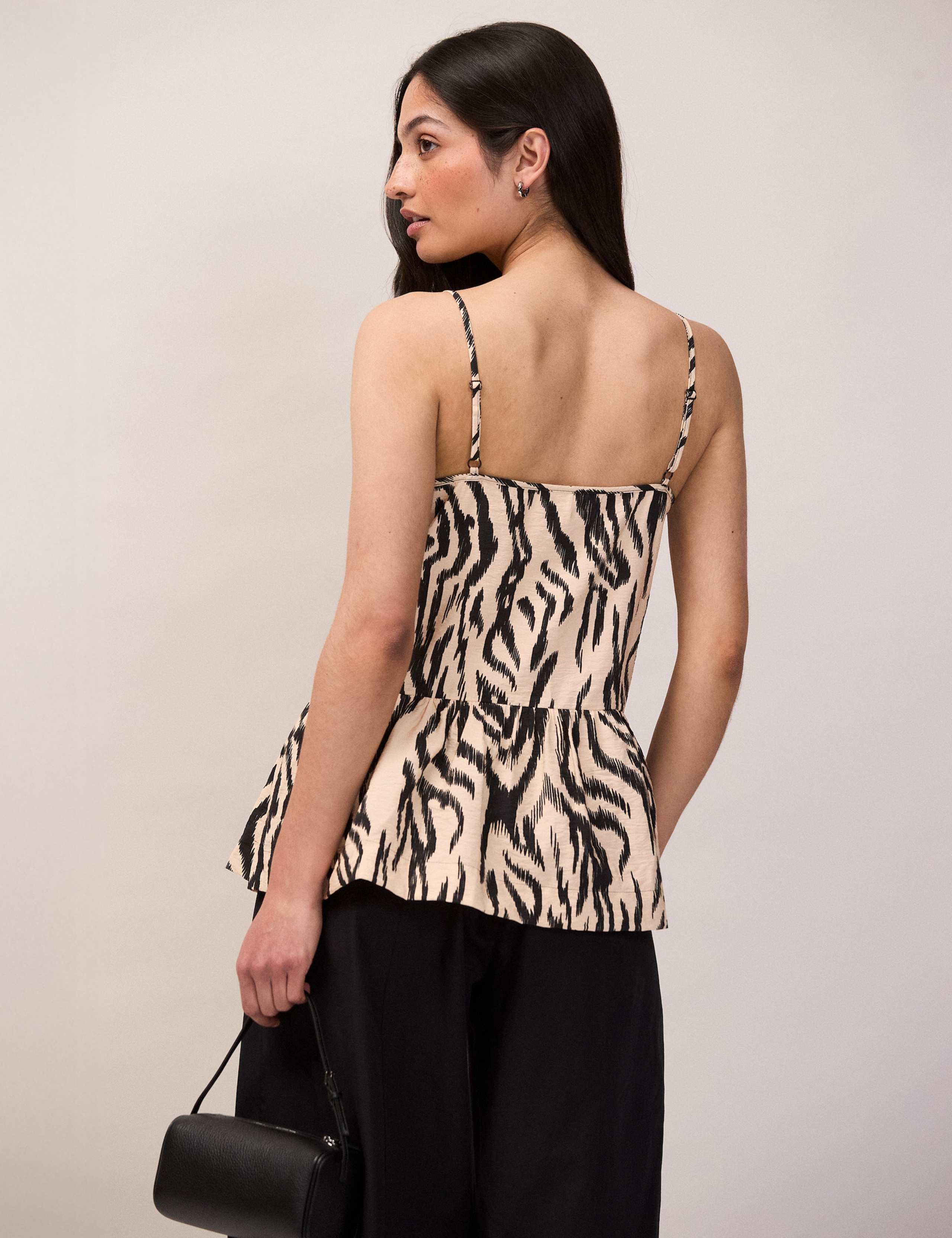 Zebra Print Longline Peplum Cami Top 5 of 5