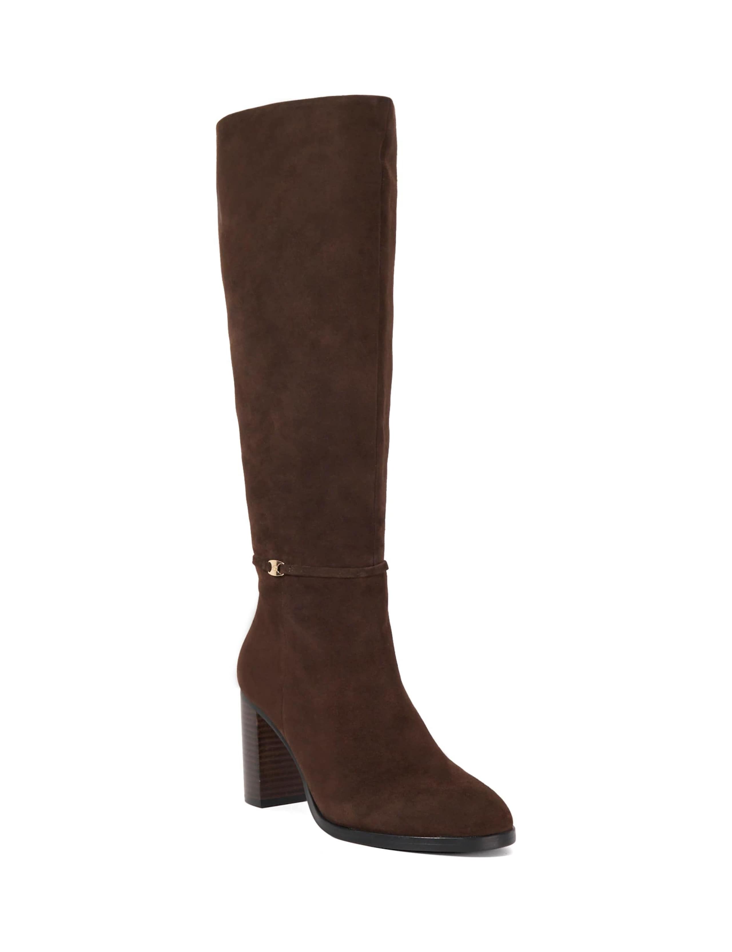 Suede Block Heel Knee High Boots 2 of 5