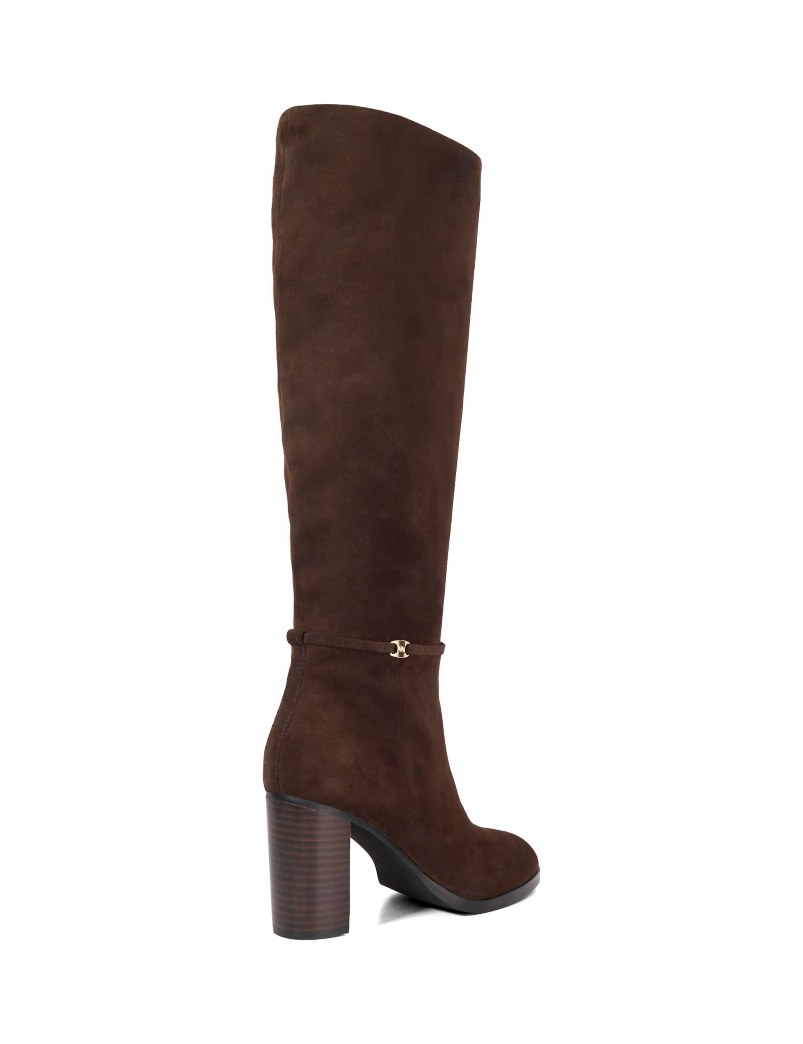 Suede Block Heel Knee High Boots 3 of 5