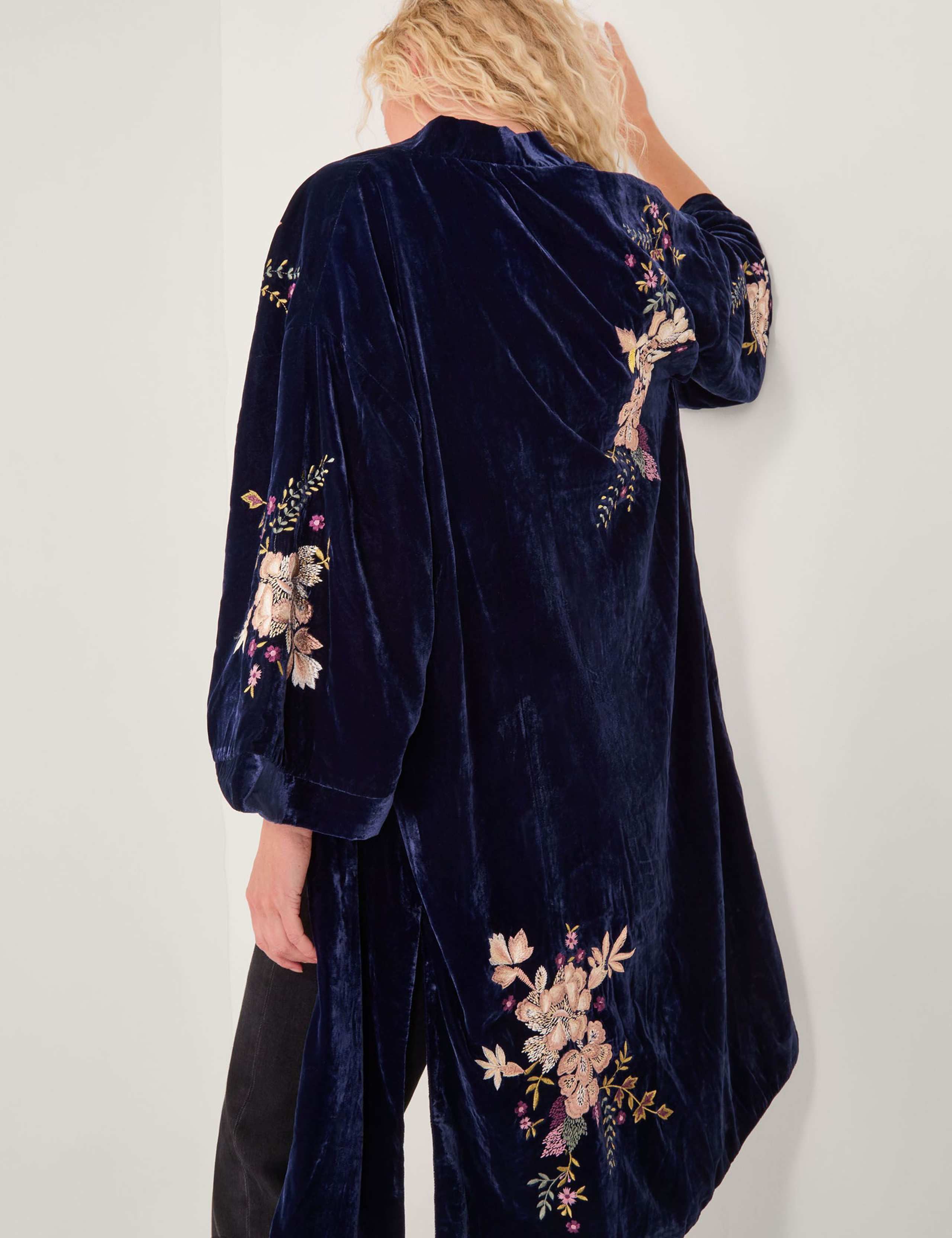 Velvet Embroidered Kimono 4 of 5