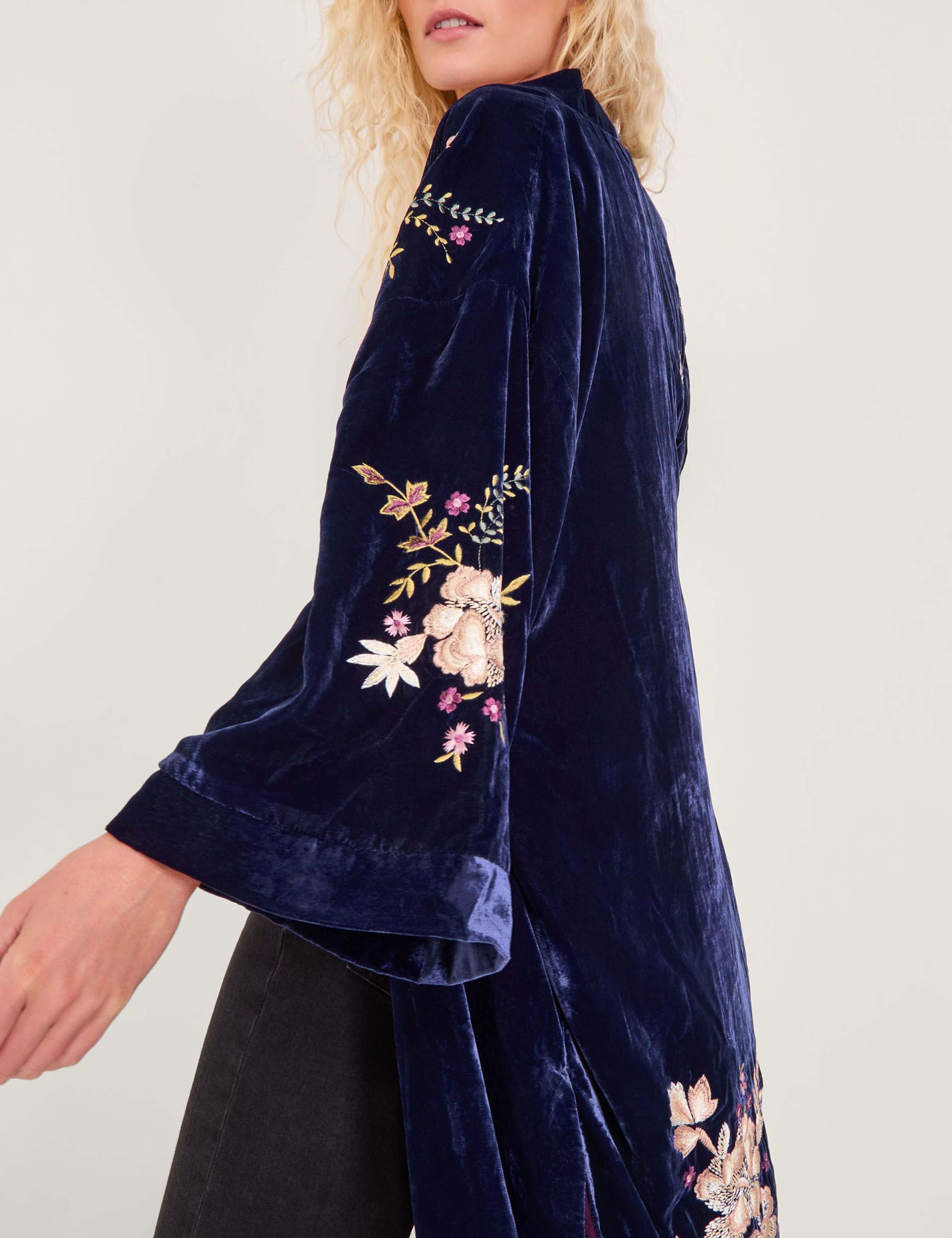 Velvet Embroidered Kimono 5 of 5
