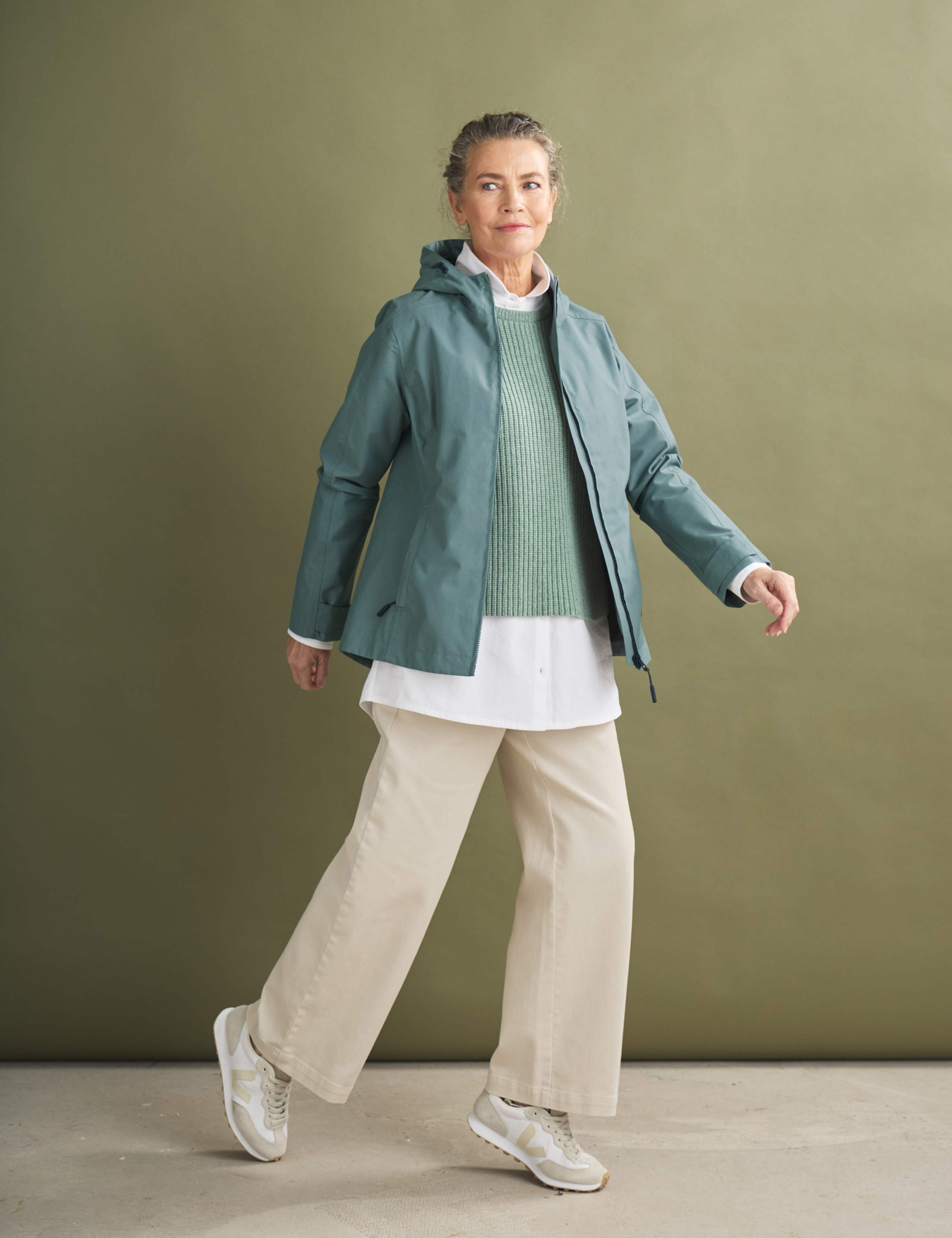 Cotton Rich Hooded Rain Jacket 1 of 8