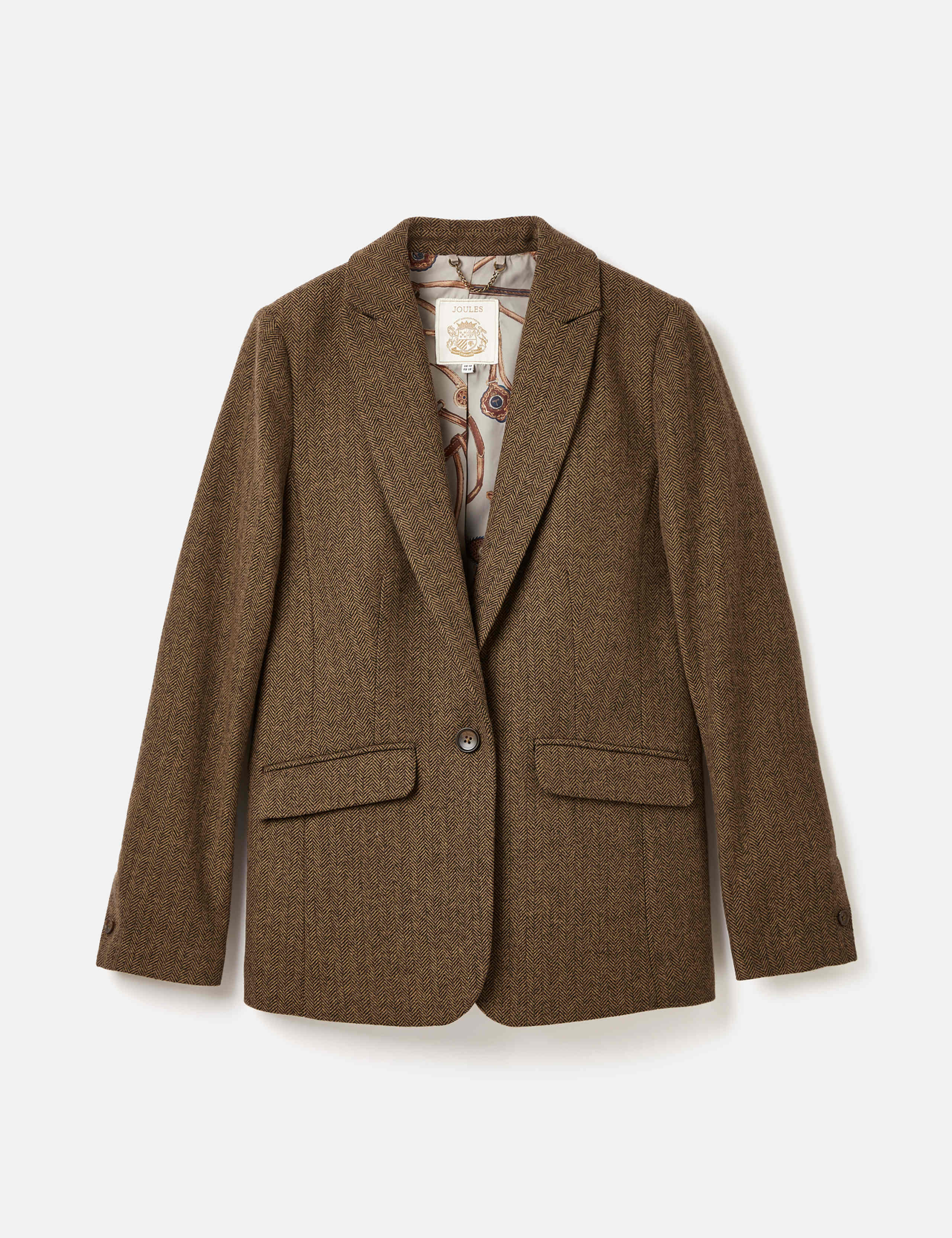 Wool Blend Tweed Herringbone Blazer 8 of 9