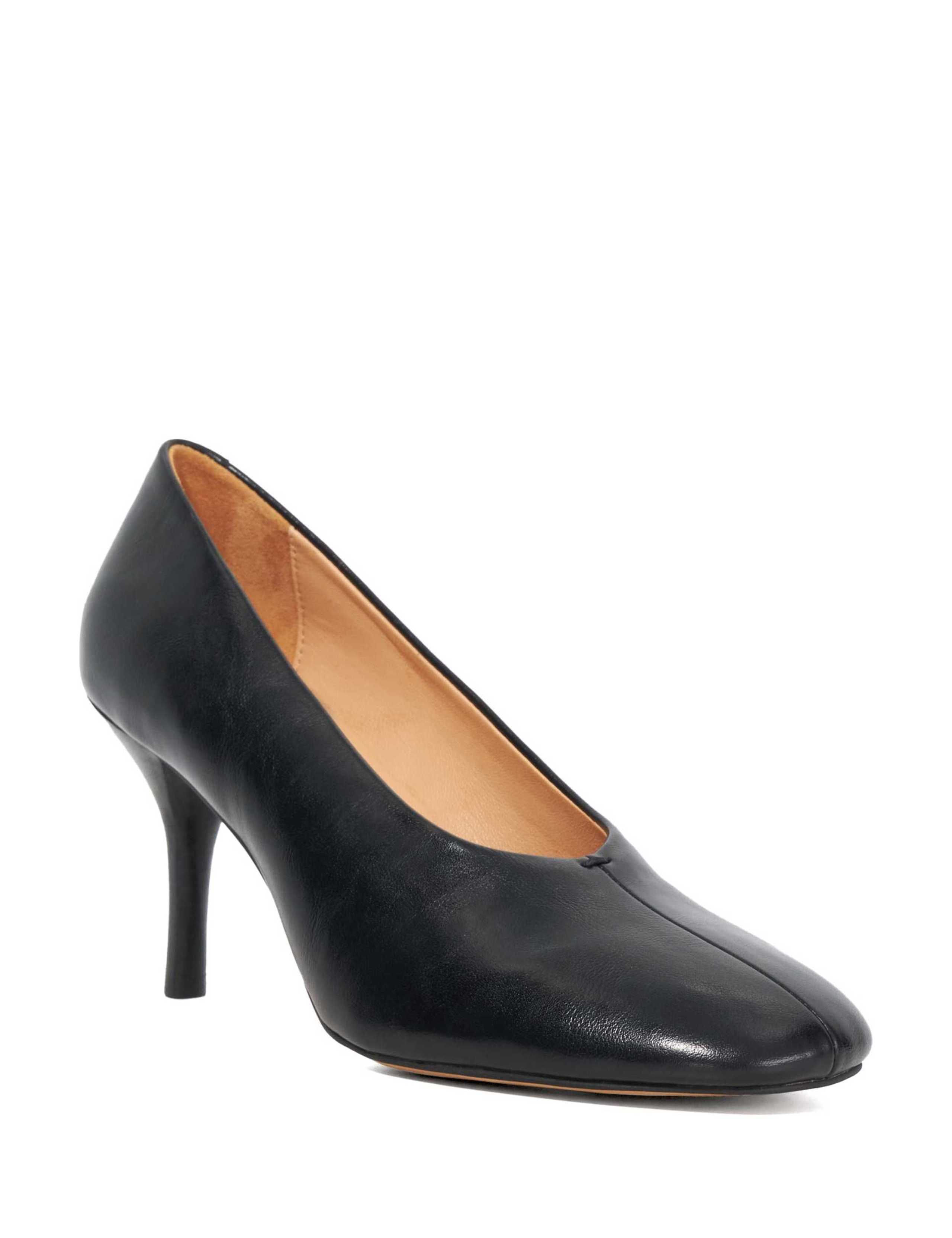 Leather Round Toe Court Shoes 2 of 5