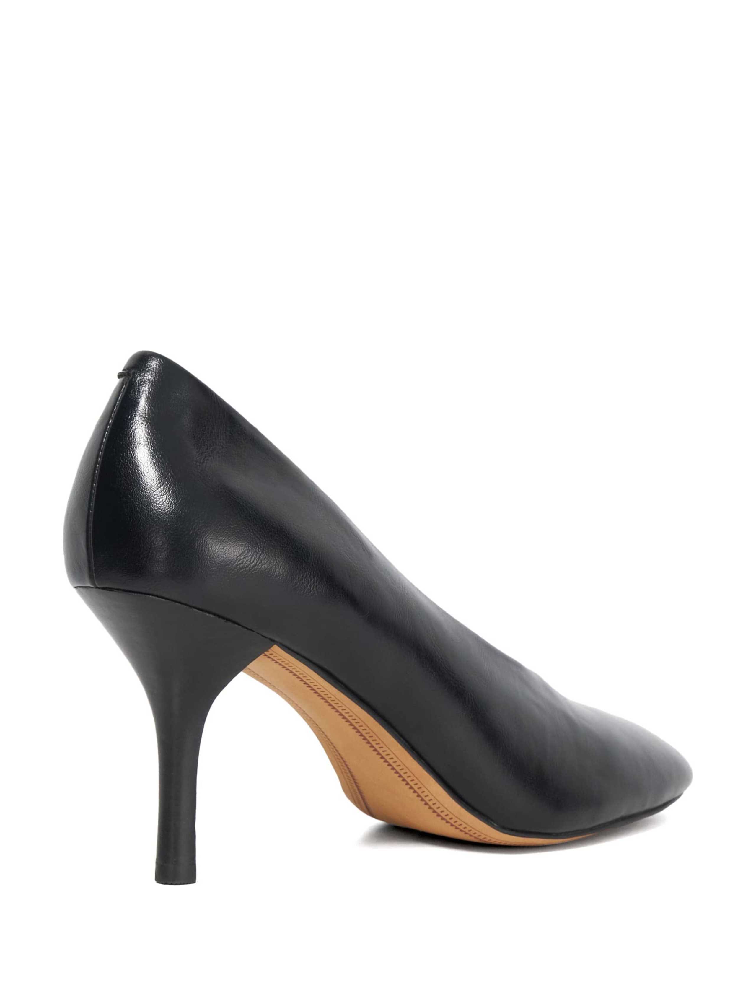 Leather Round Toe Court Shoes 3 of 5