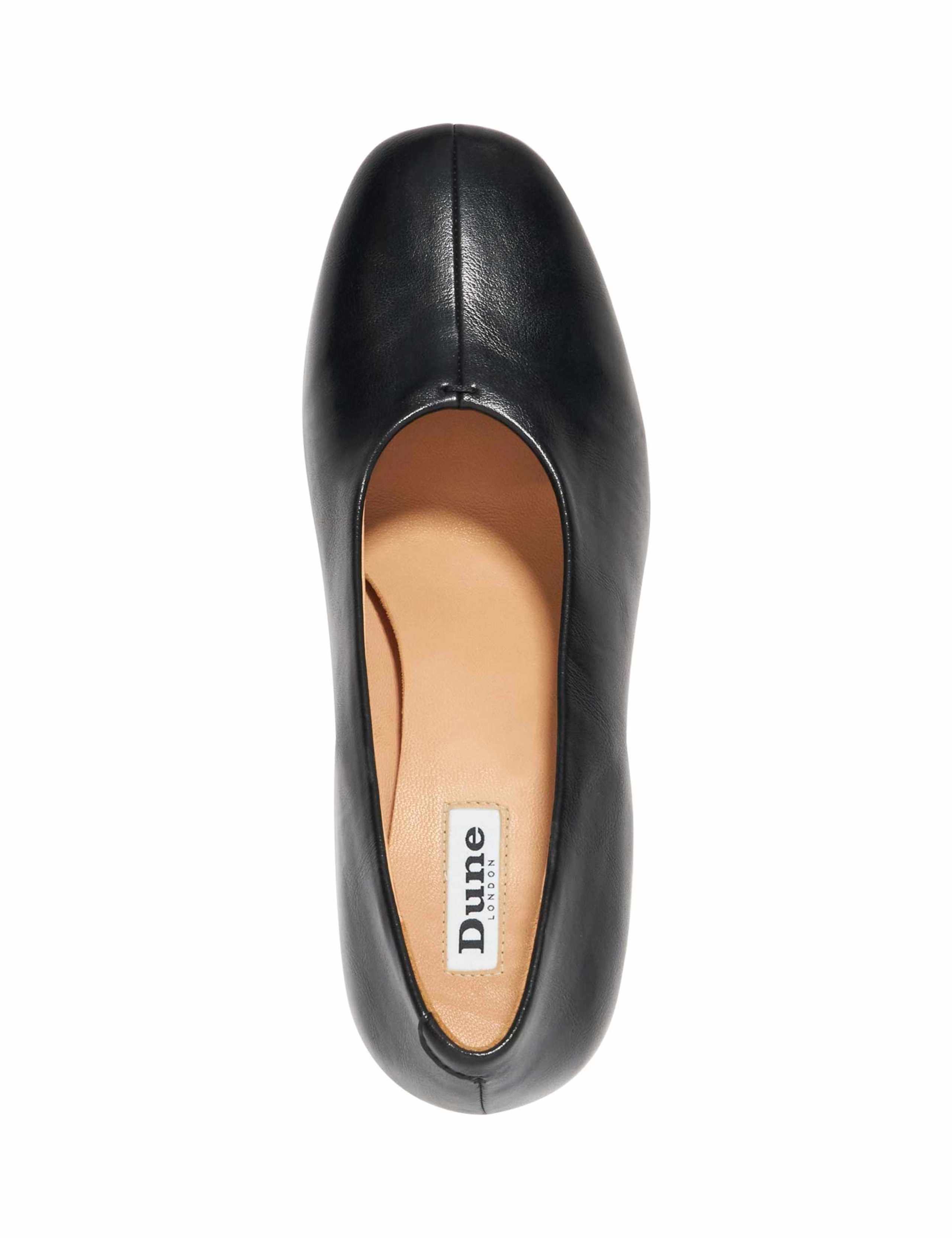 Leather Round Toe Court Shoes 4 of 5