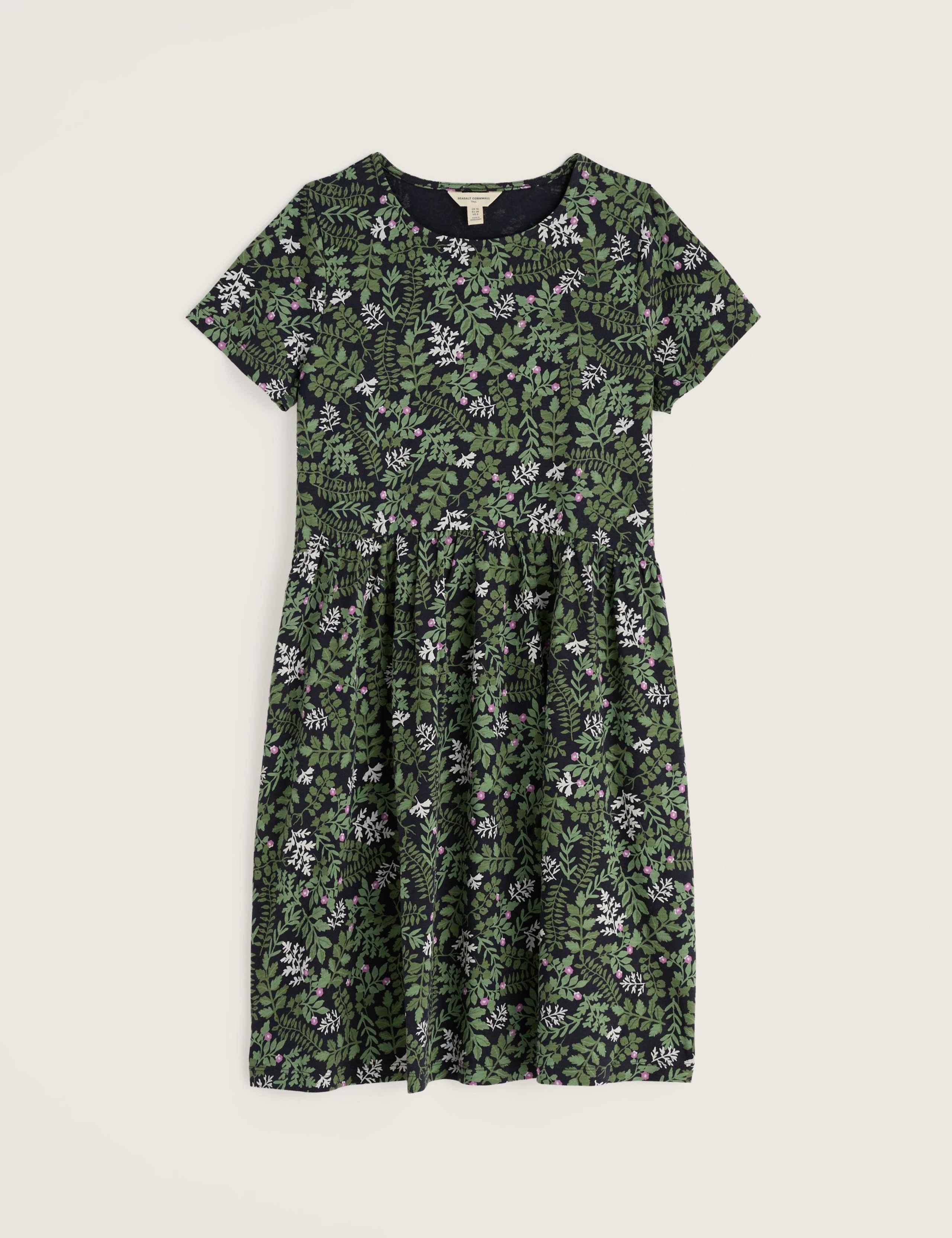 Pure Cotton Floral Mini Waisted Dress 2 of 5