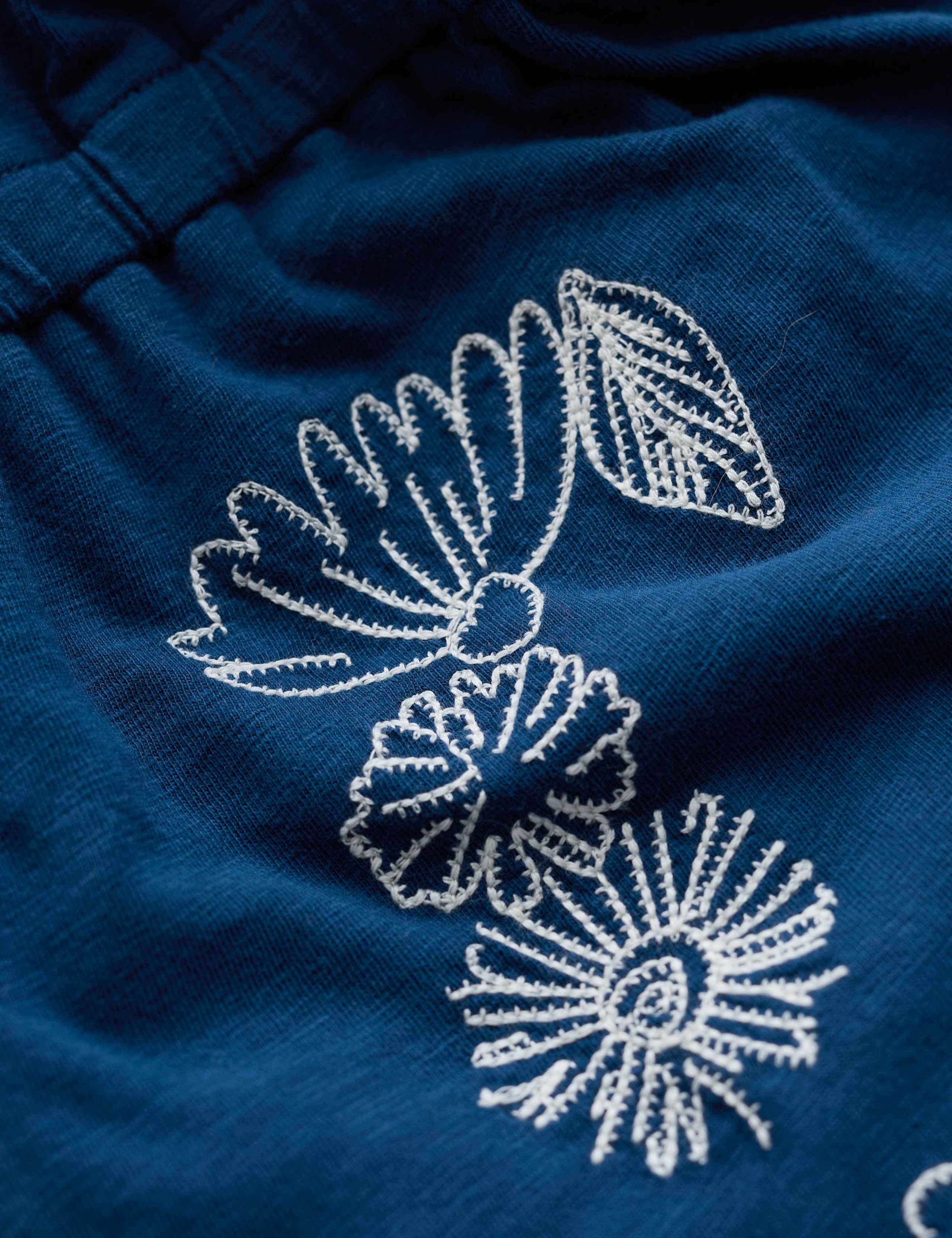 Pure Cotton Embroidered Midi Waisted Dress 4 of 5