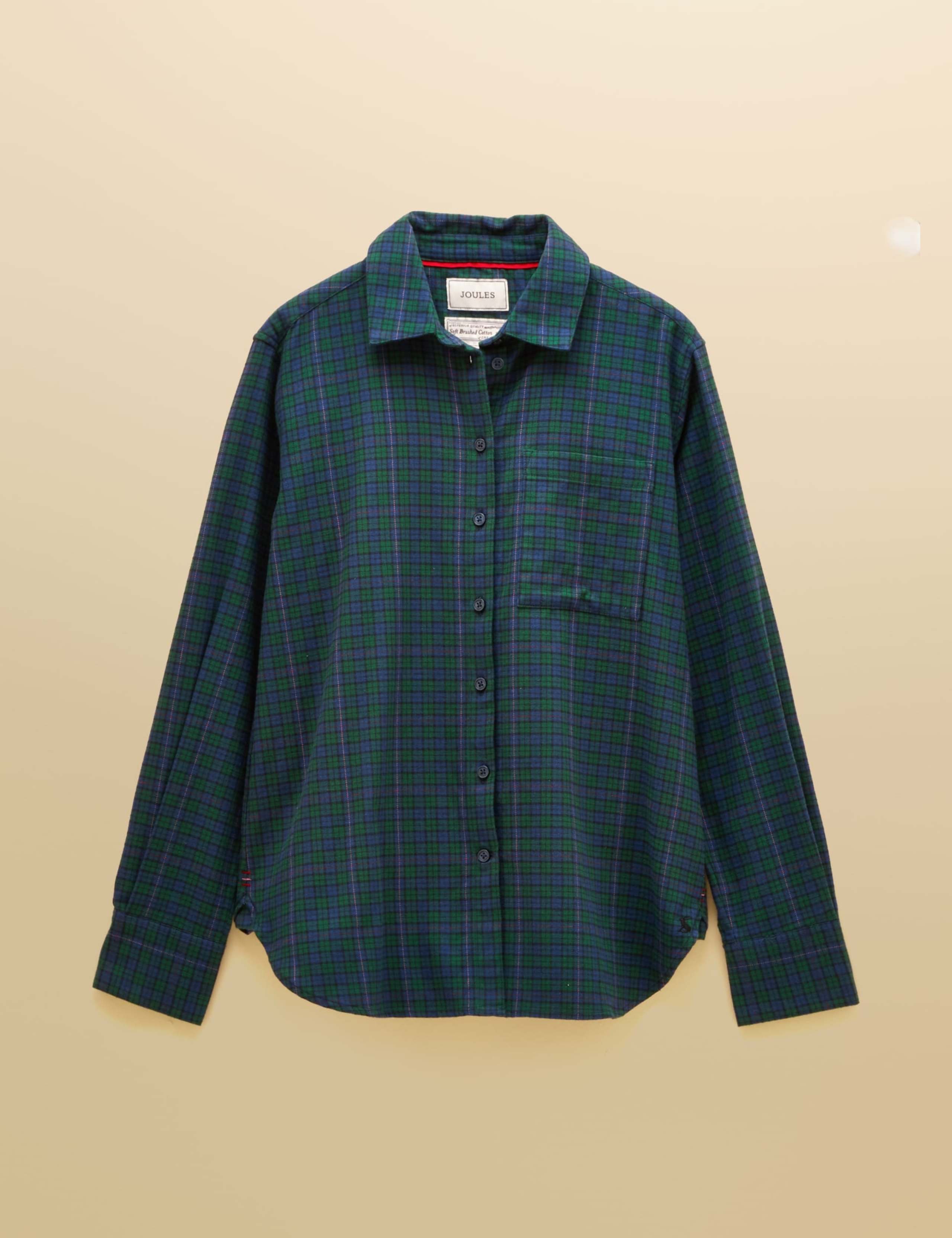 Brushed Cotton Checked Relaxed Shirt 3 of 7