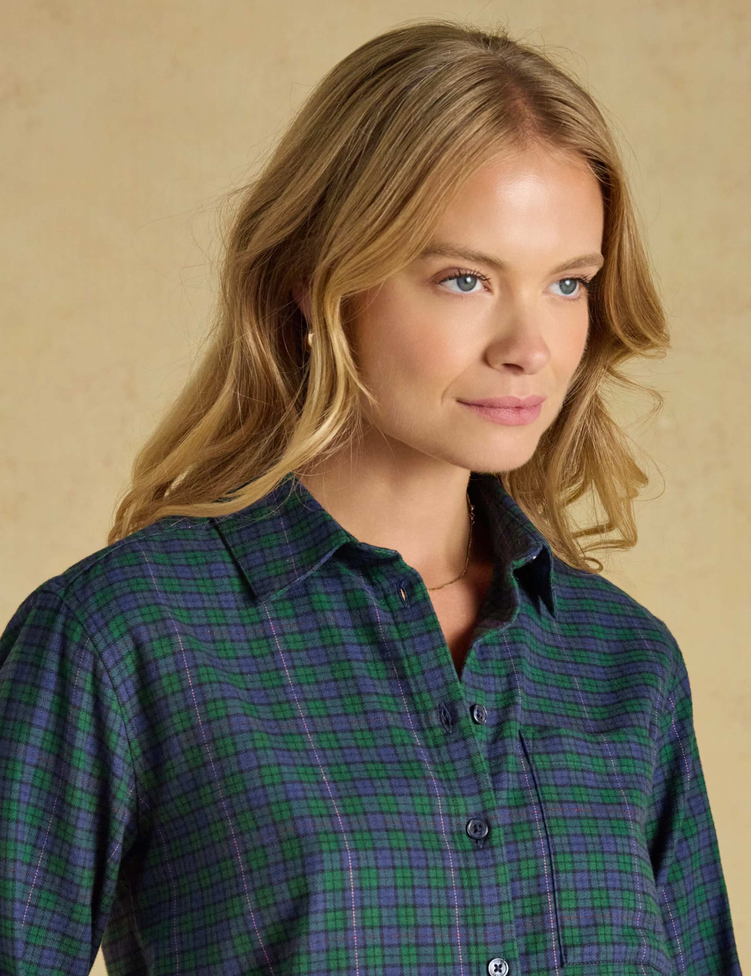 Brushed Cotton Checked Relaxed Shirt 4 of 7