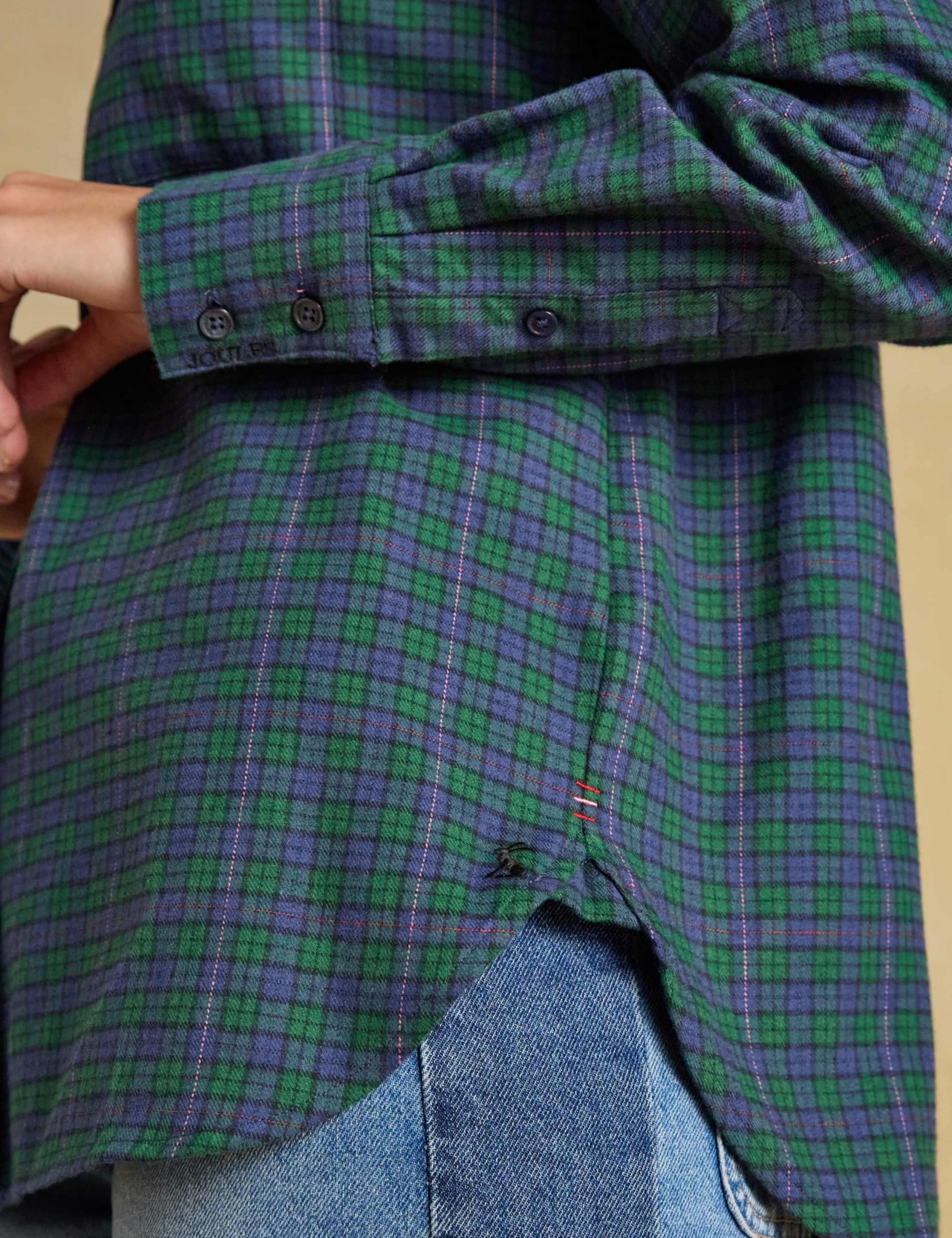 Brushed Cotton Checked Relaxed Shirt 5 of 7
