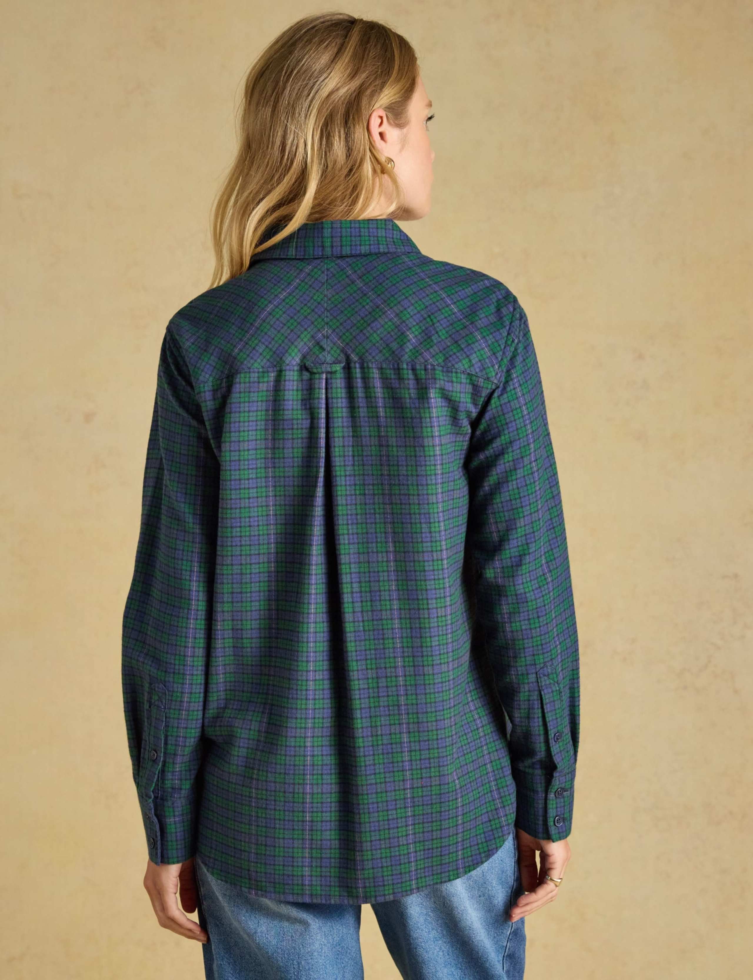 Brushed Cotton Checked Relaxed Shirt 6 of 7