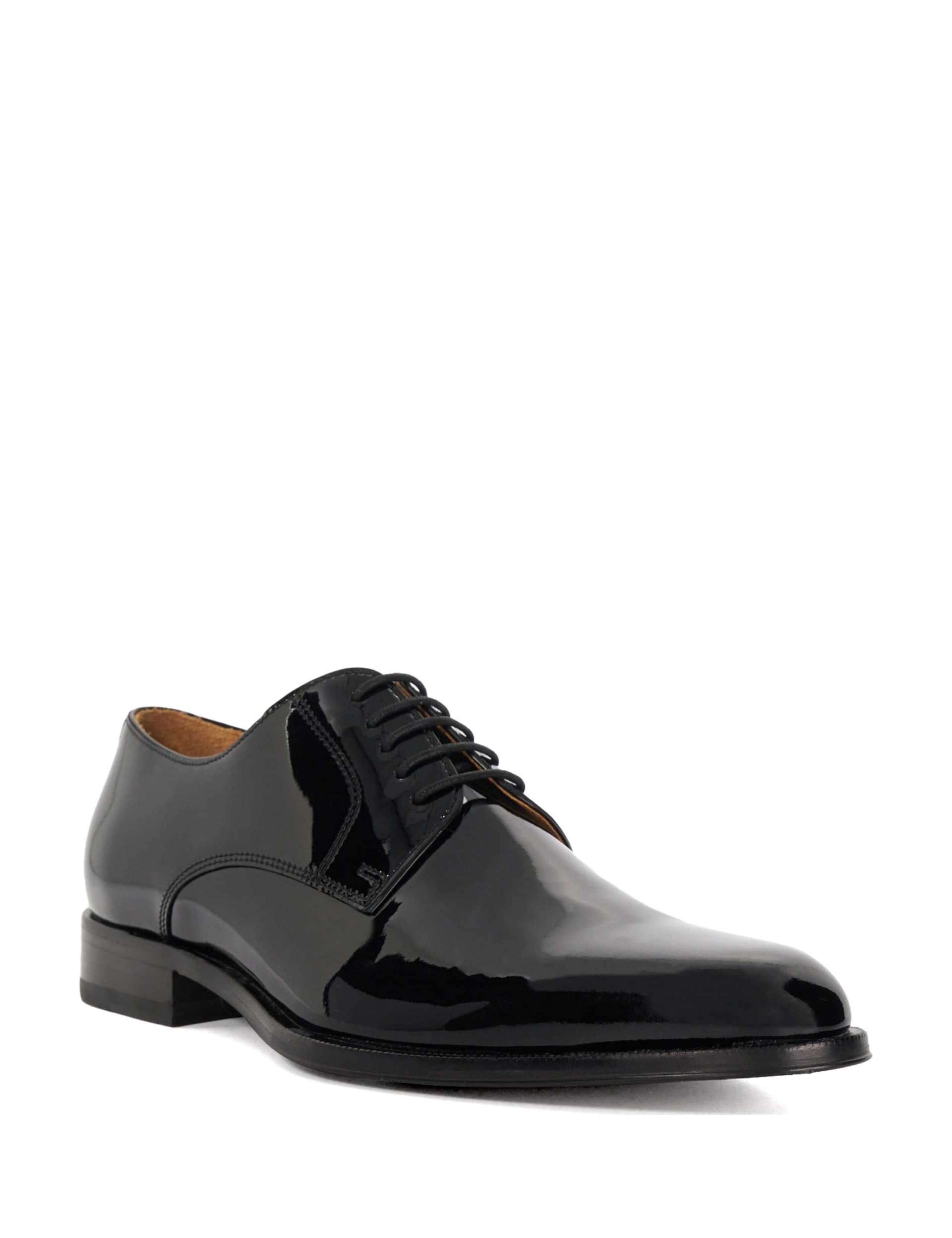 Wide Fit Leather Slip-On Derby Shoes 4 of 5