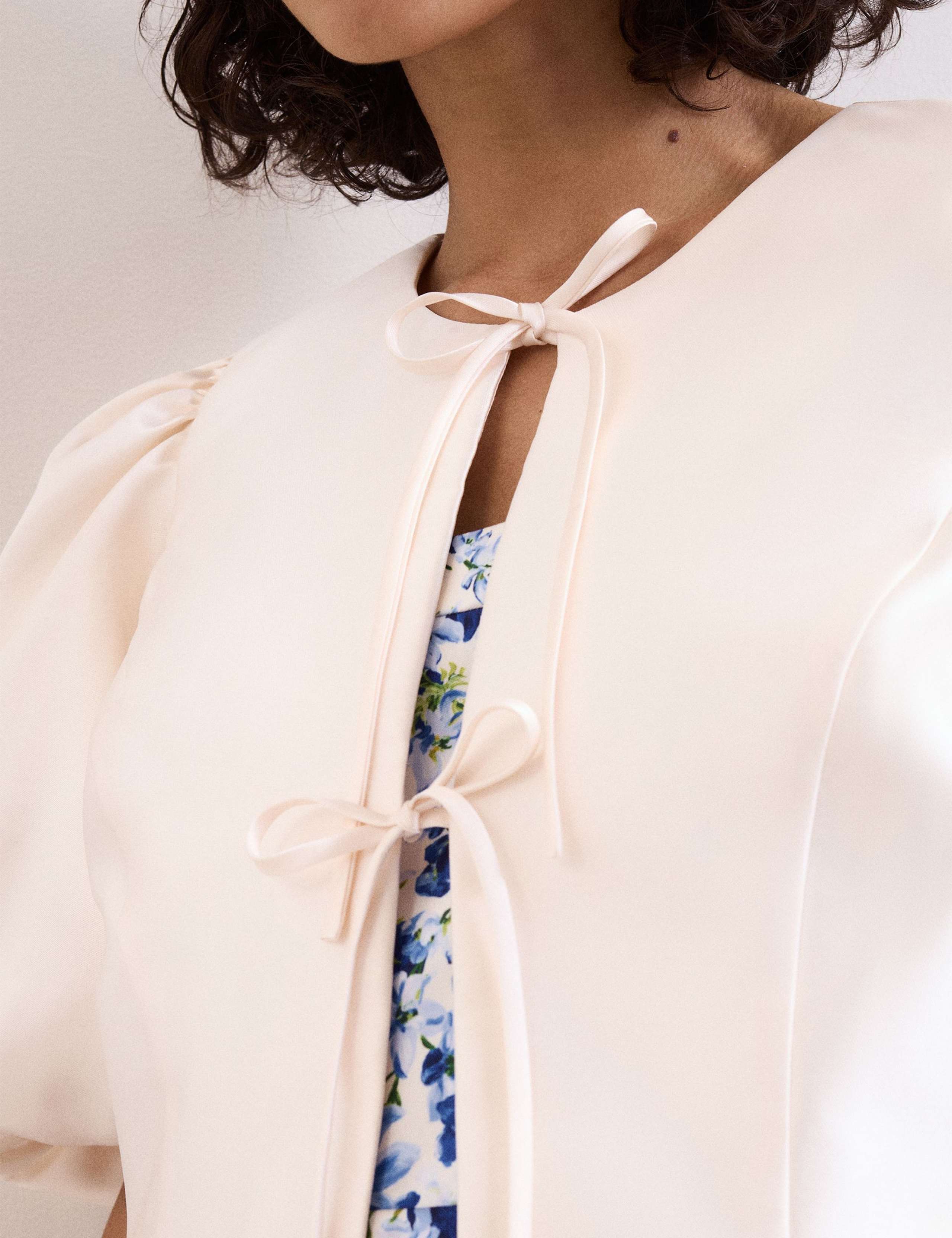 Collarless Cropped Jacket 6 of 6