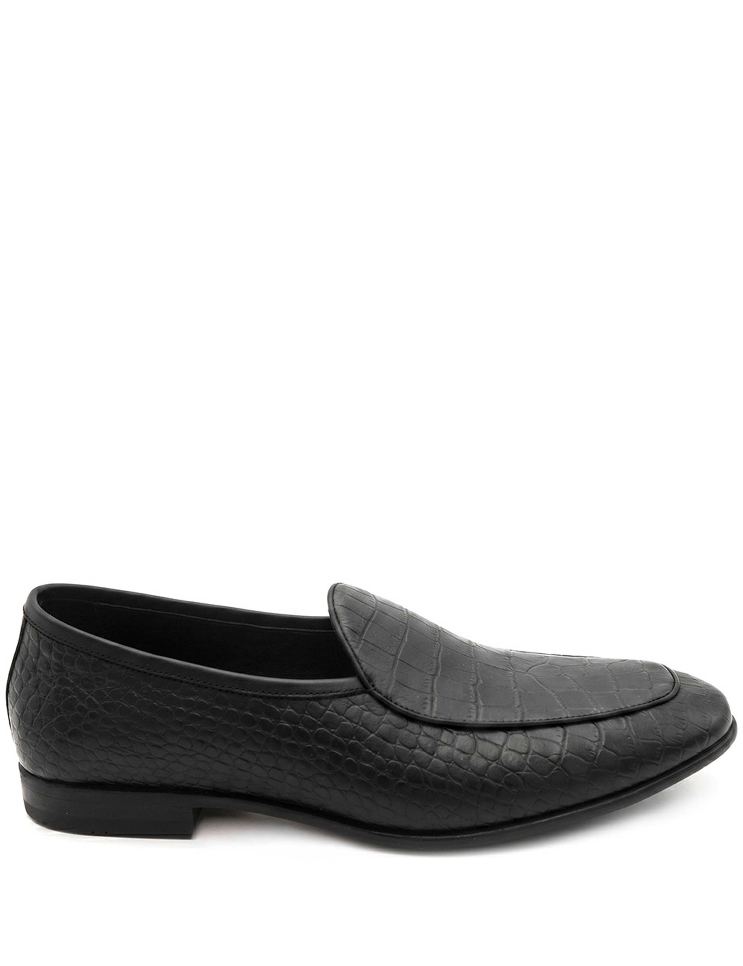 Leather Croc Slip On Loafers 2 of 6