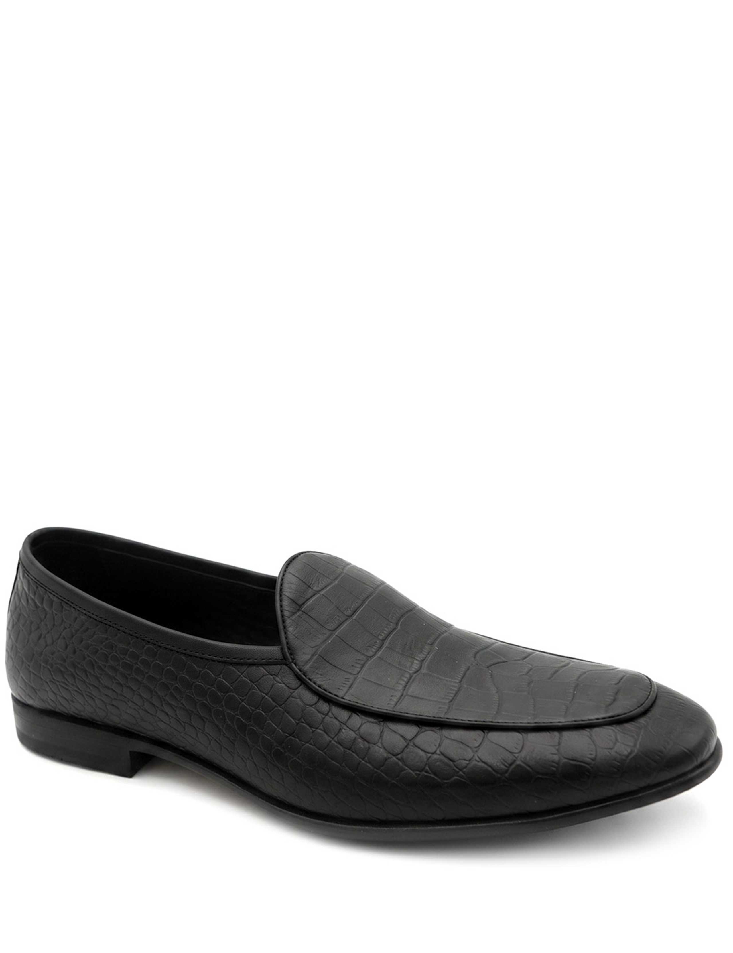 Leather Croc Slip On Loafers 3 of 6
