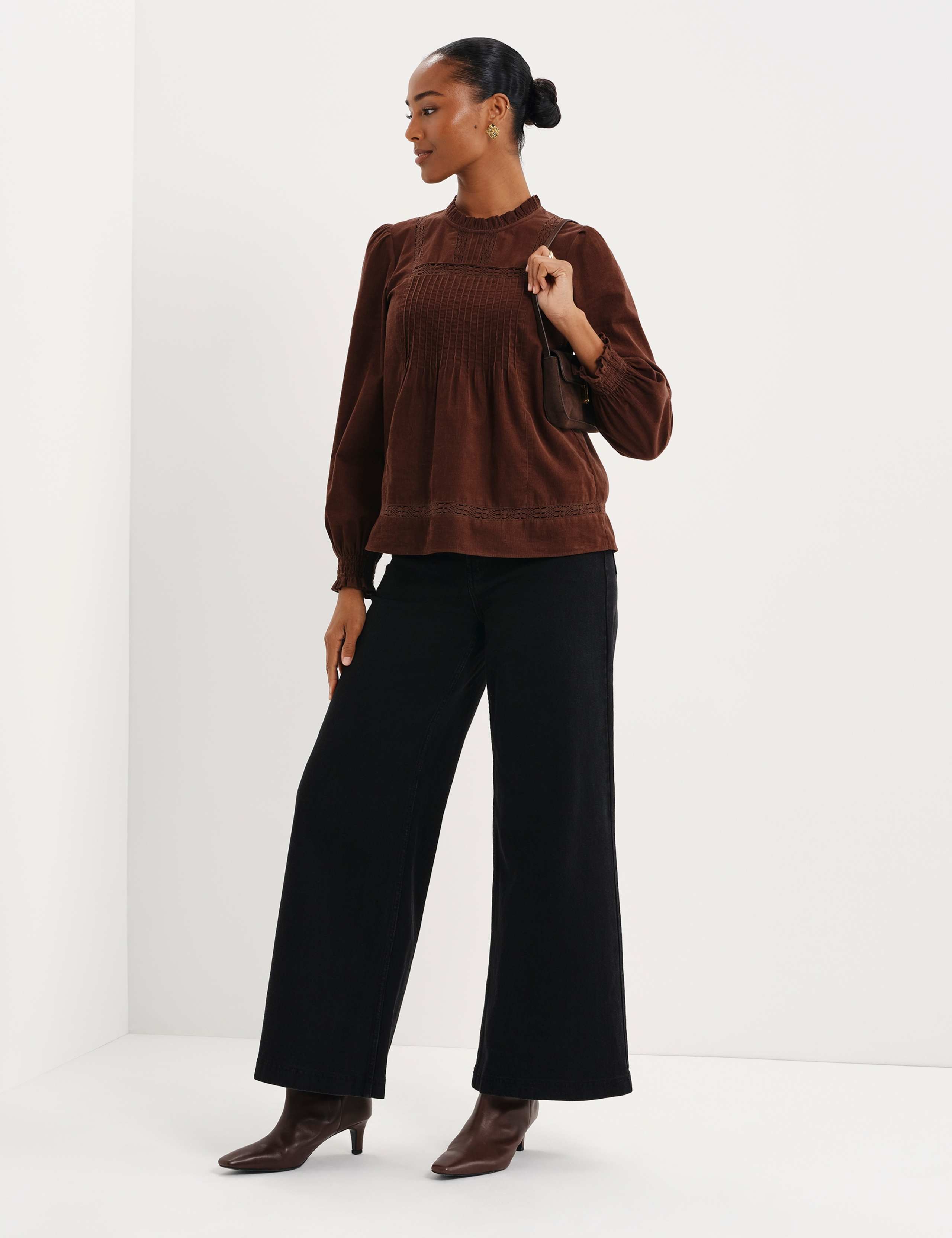Cord High Neck Lace Detail Blouse 11 of 11