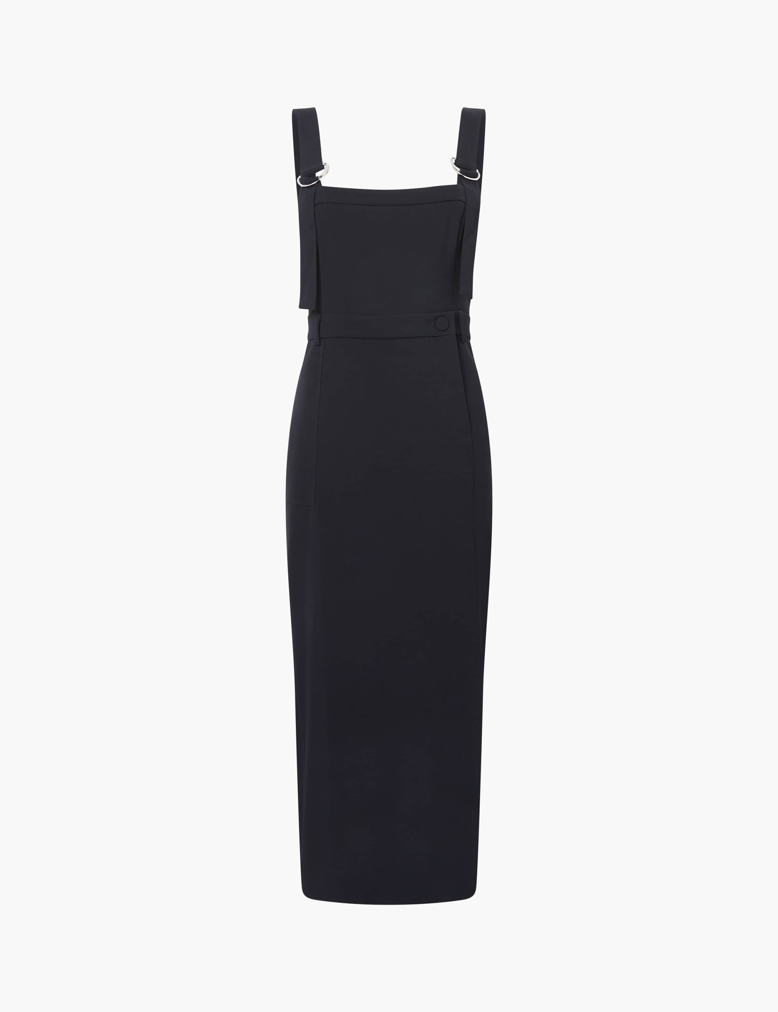 Square Neck Pinafore Midi Column Dress 2 of 3