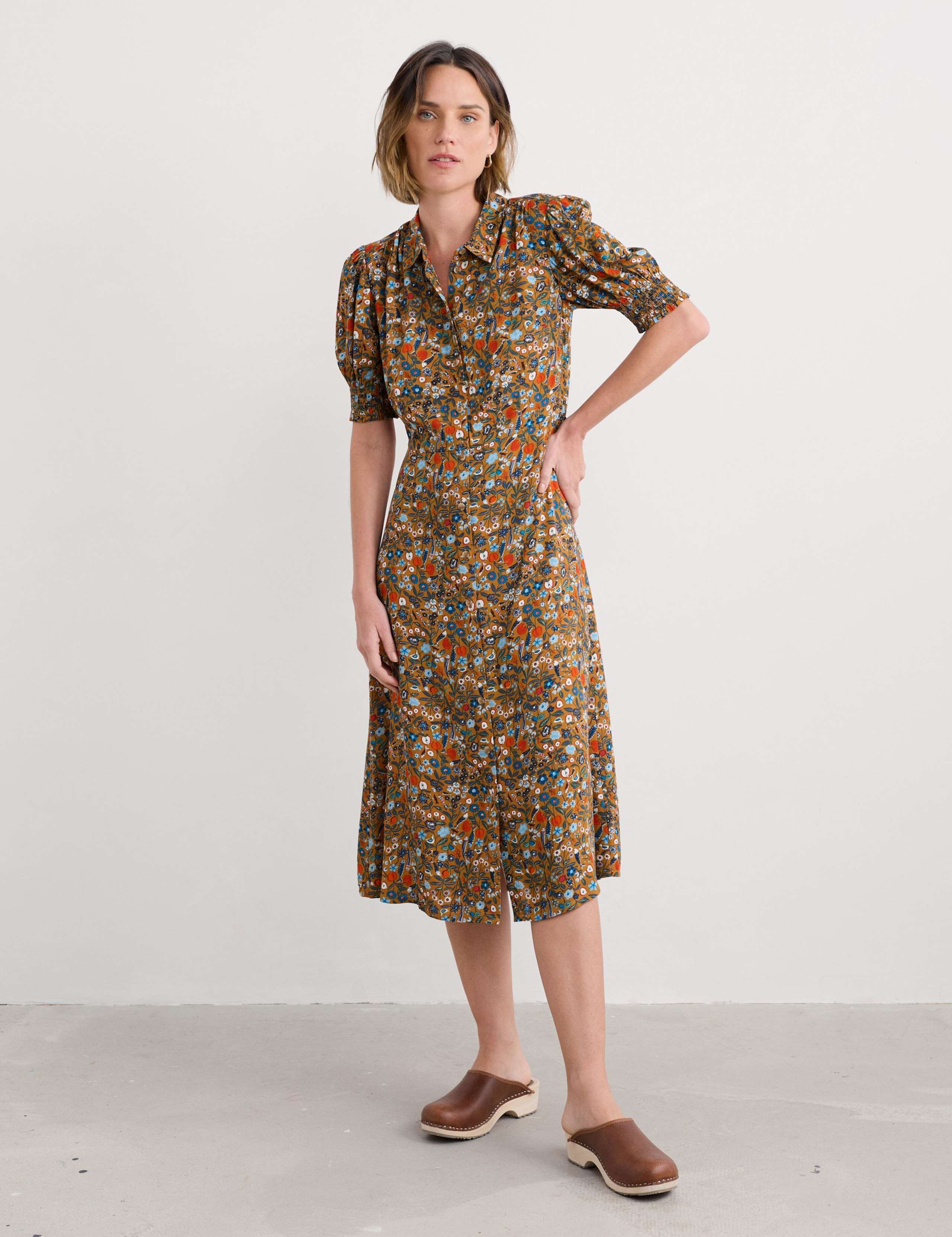 Floral Midi Shirt Dress 1 of 5