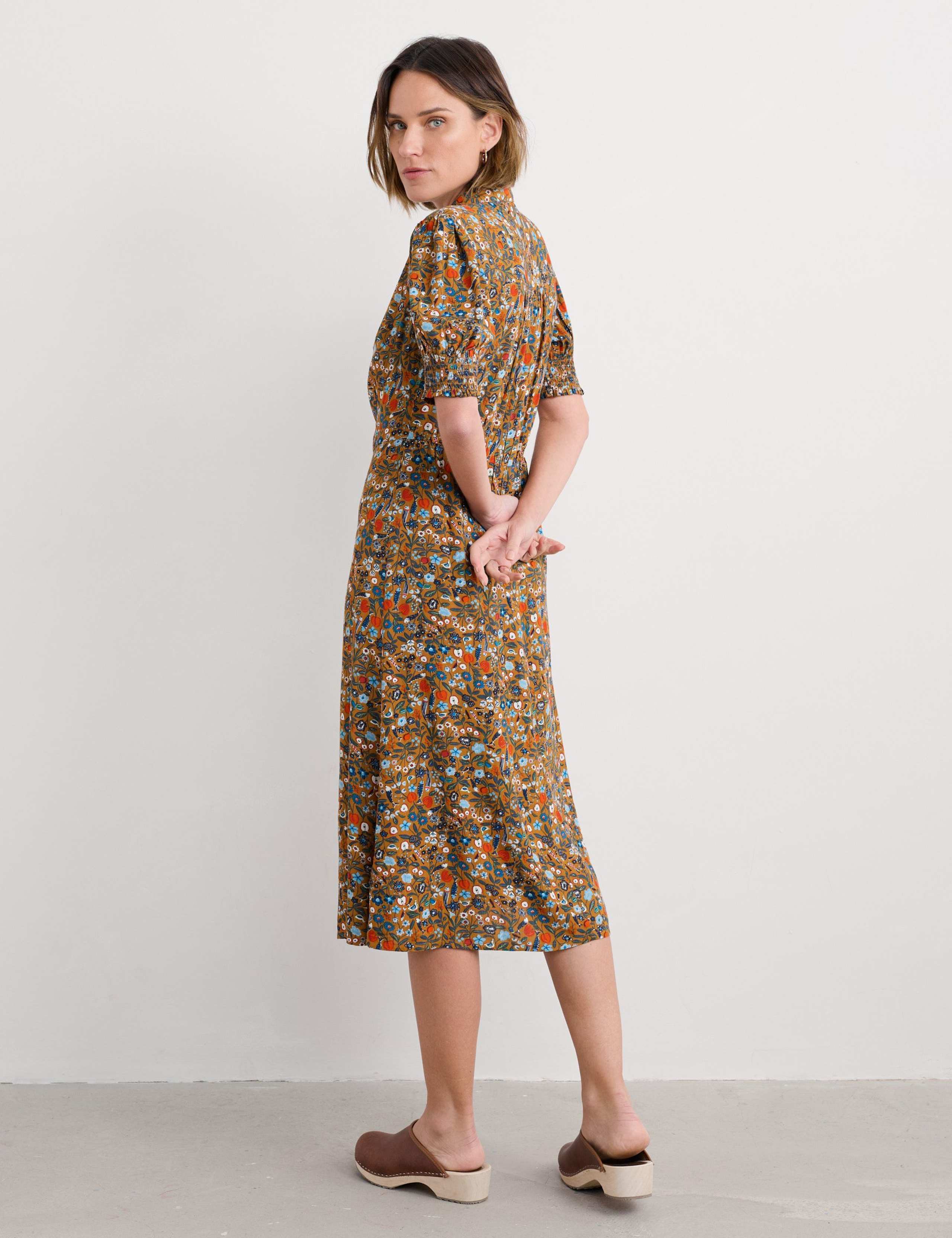 Floral Midi Shirt Dress 3 of 5
