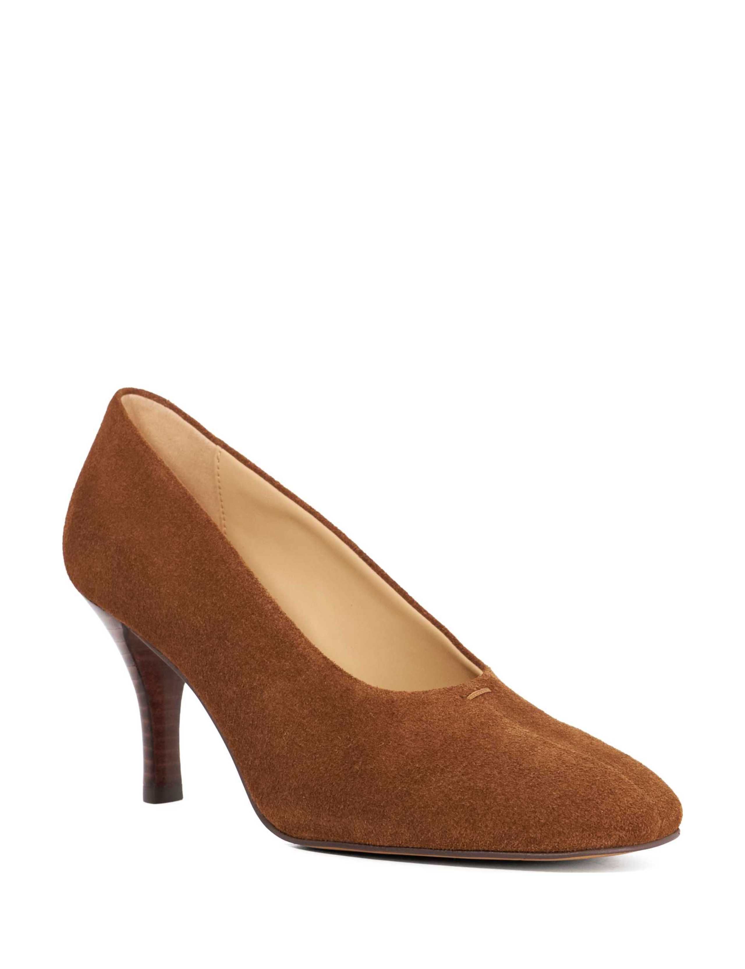 Suede Round Toe Court Shoes 2 of 5