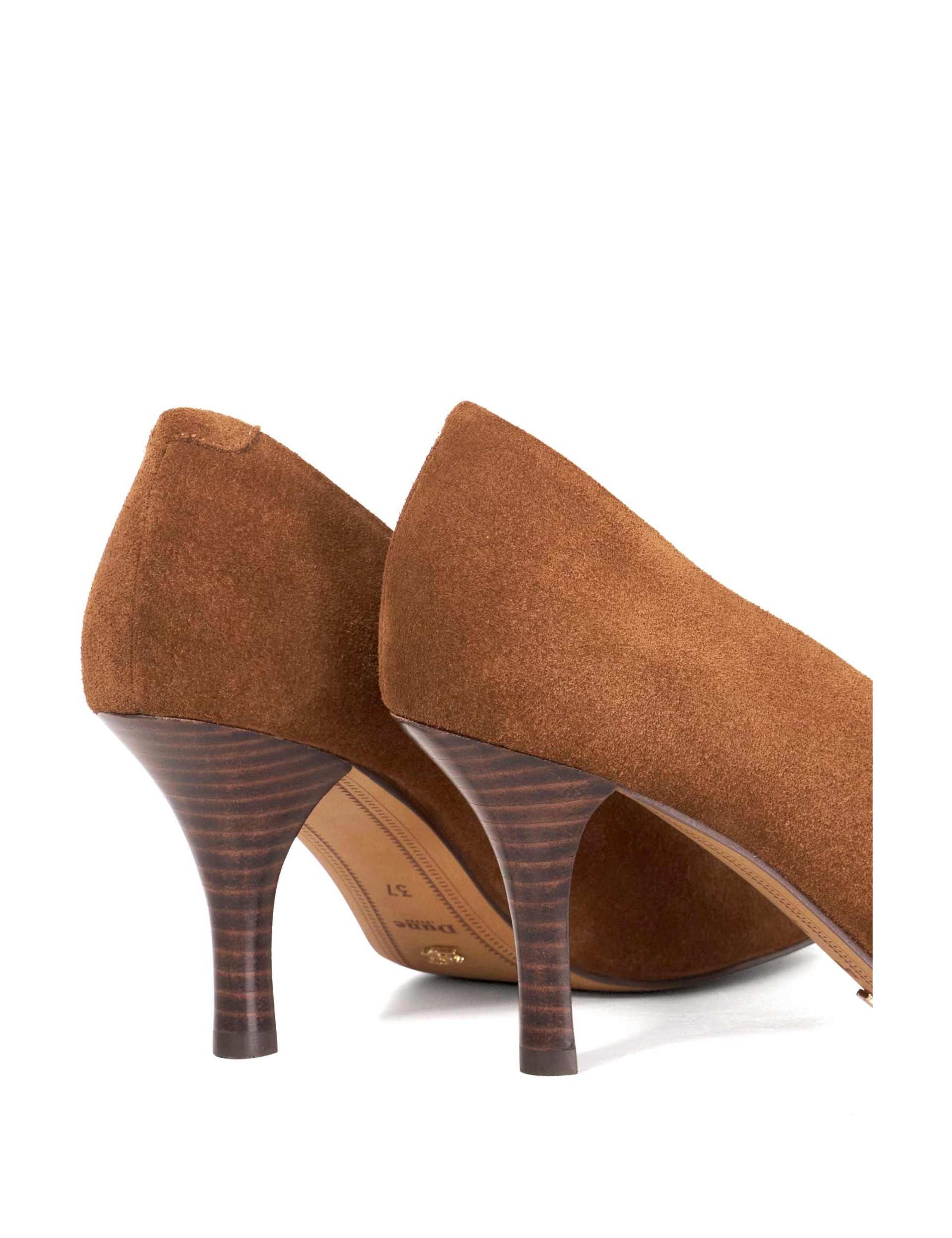 Suede Round Toe Court Shoes 5 of 5