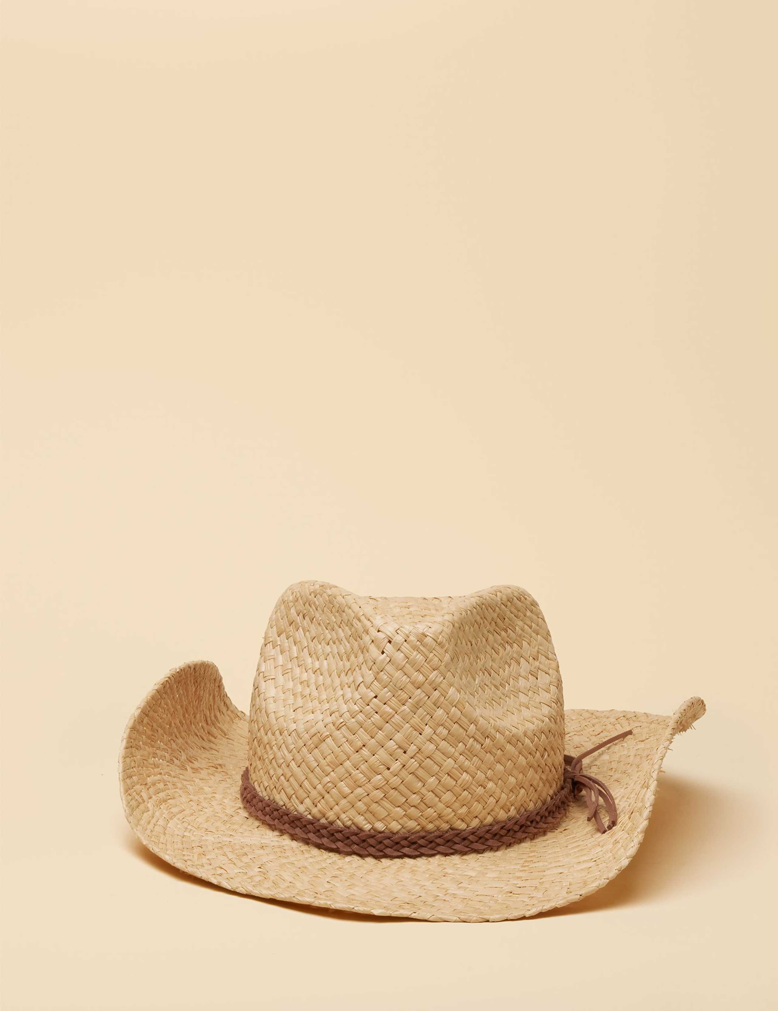 Western Straw Fedora Hat 2 of 6