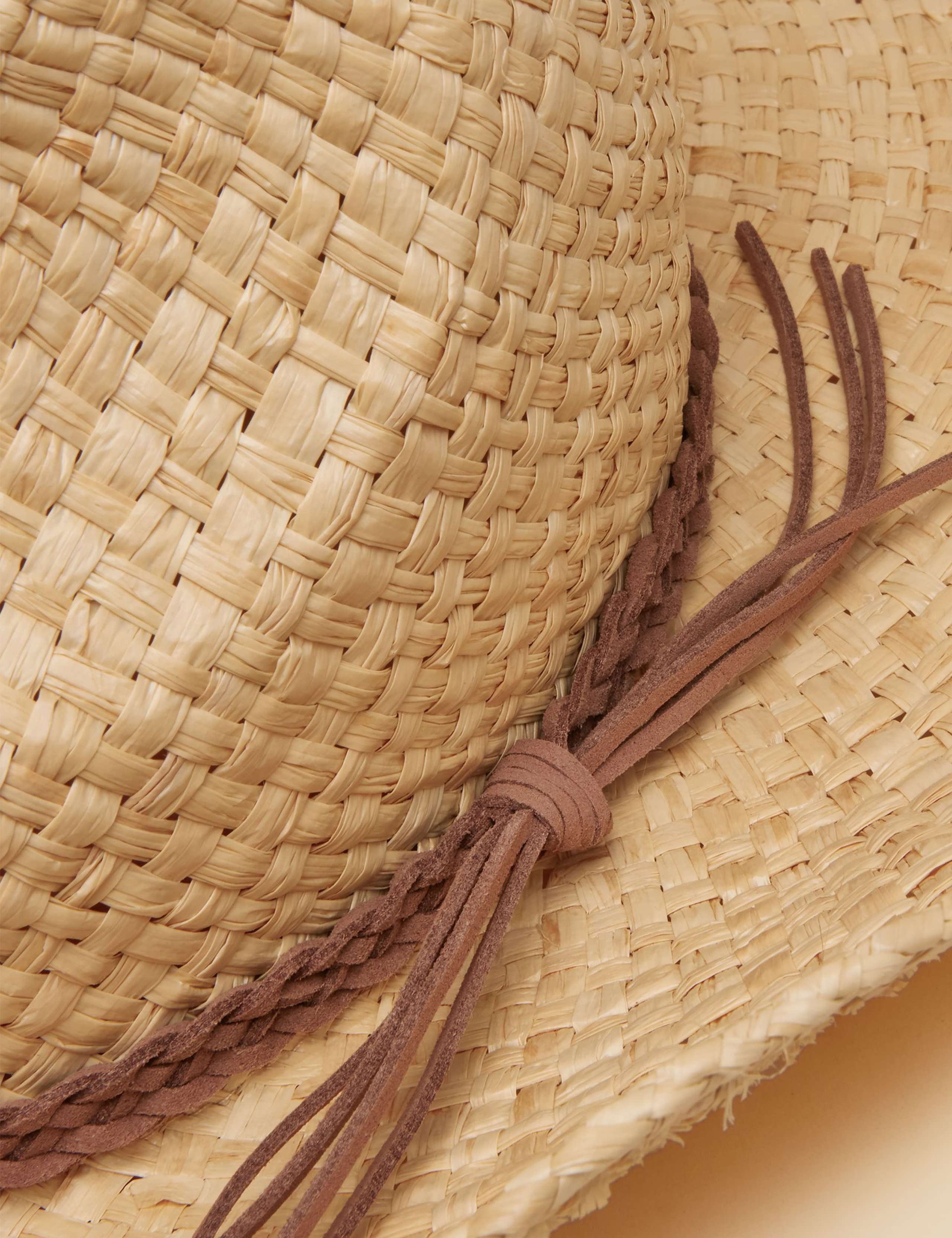 Western Straw Fedora Hat 4 of 6