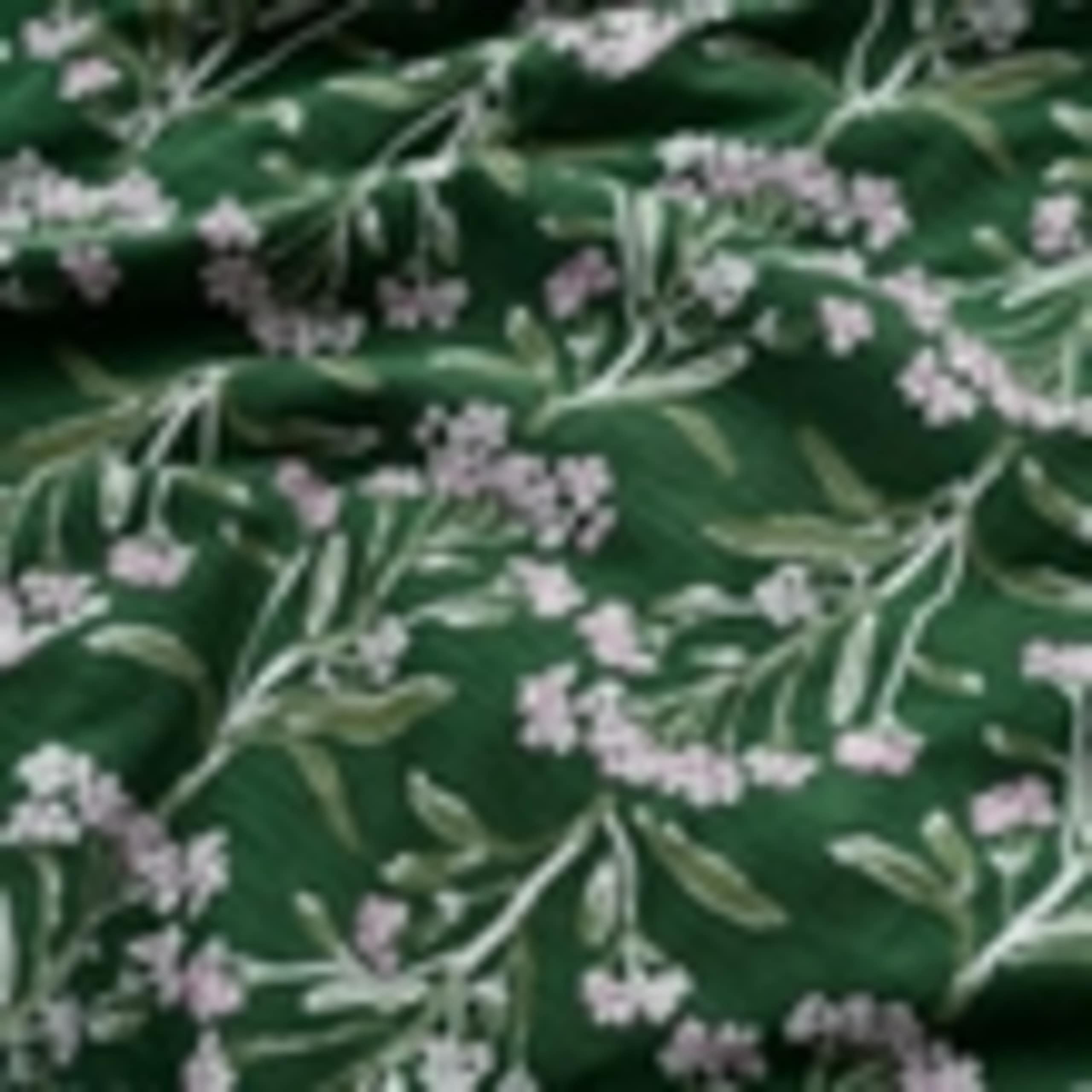 Pure Cotton Floral V-Neck Midi Waisted Dress 5 of 5