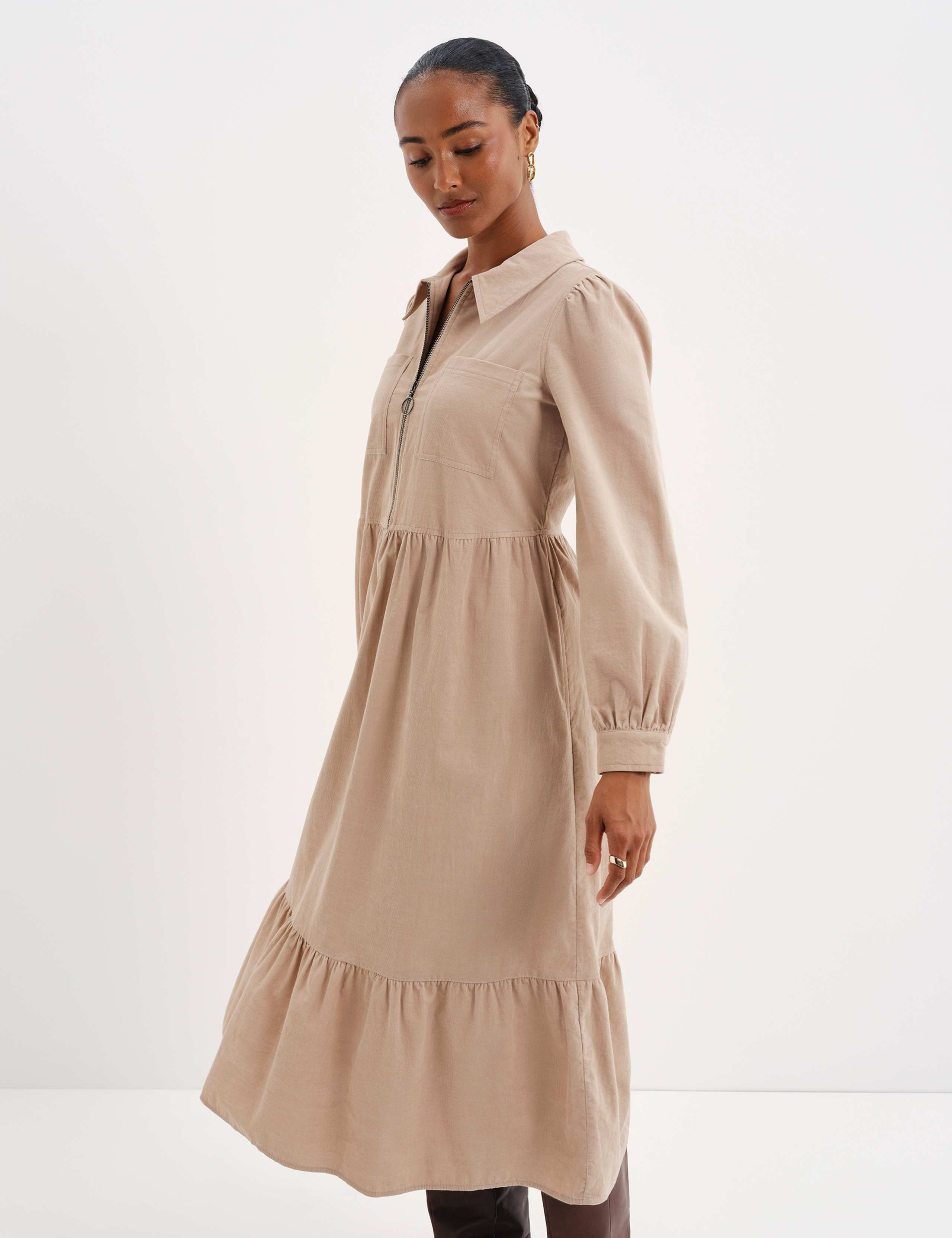 Cord Midi Shirt Dress 5 of 9