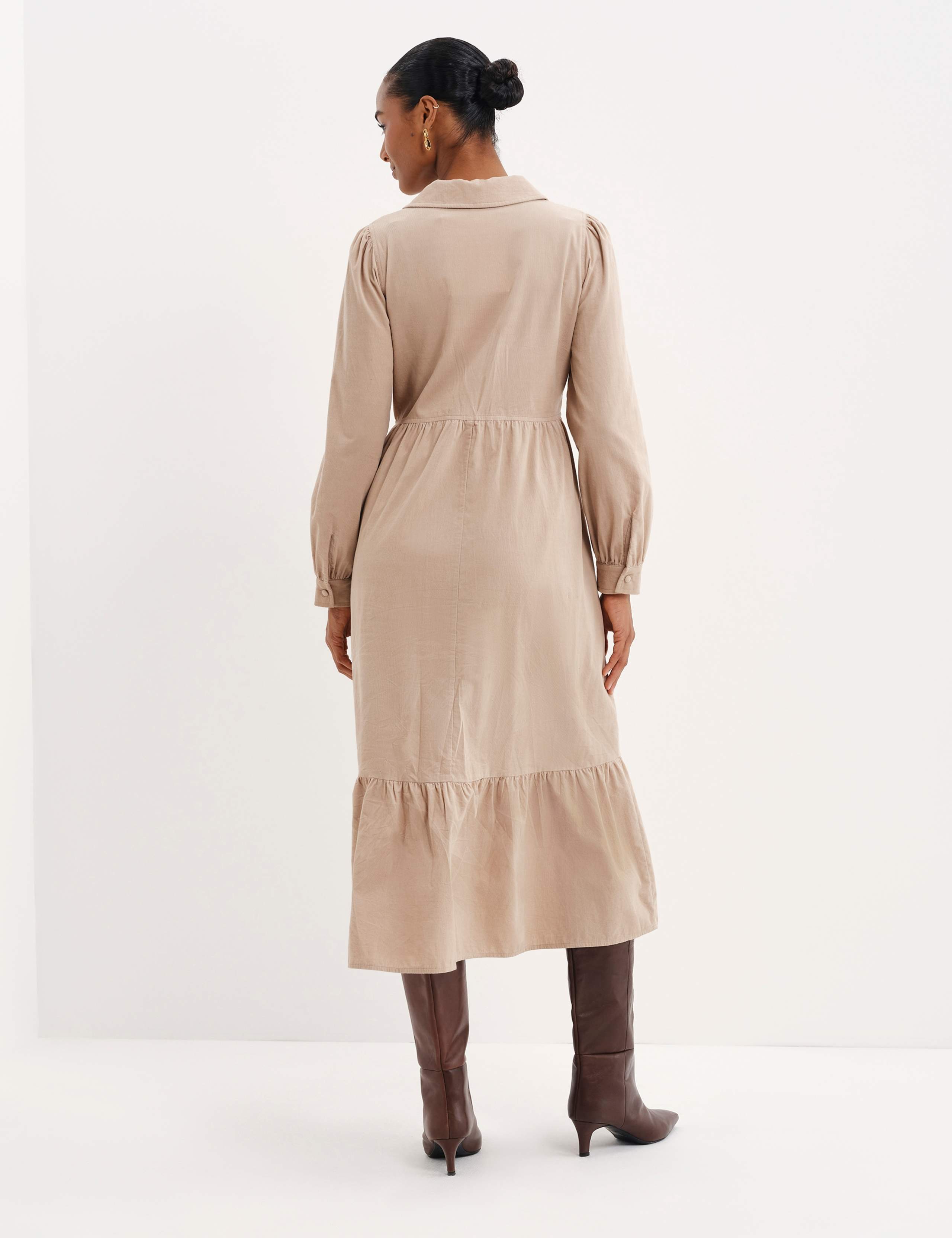 Cord Midi Shirt Dress 8 of 9