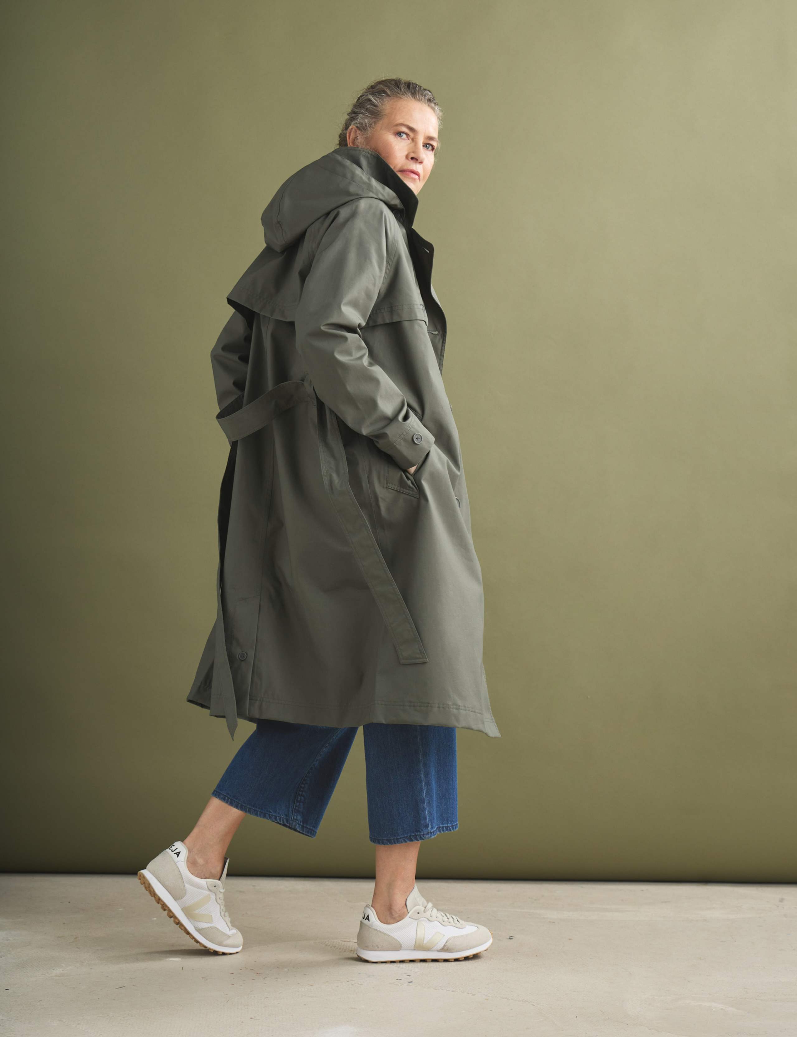 Pure Cotton Belted Double Breasted Trench Coat 6 of 6