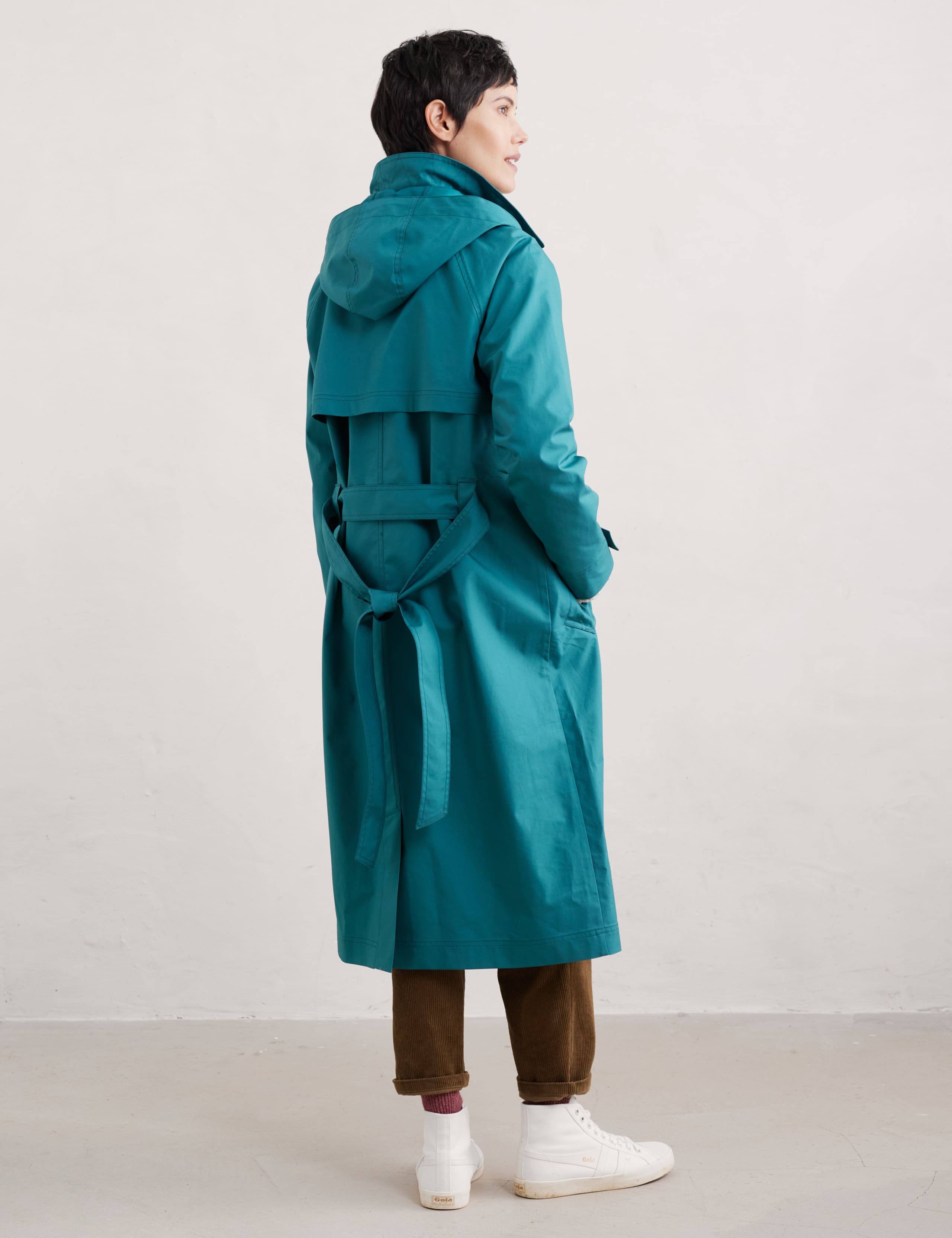 Pure Cotton Belted Double Breasted Trench Coat 4 of 4