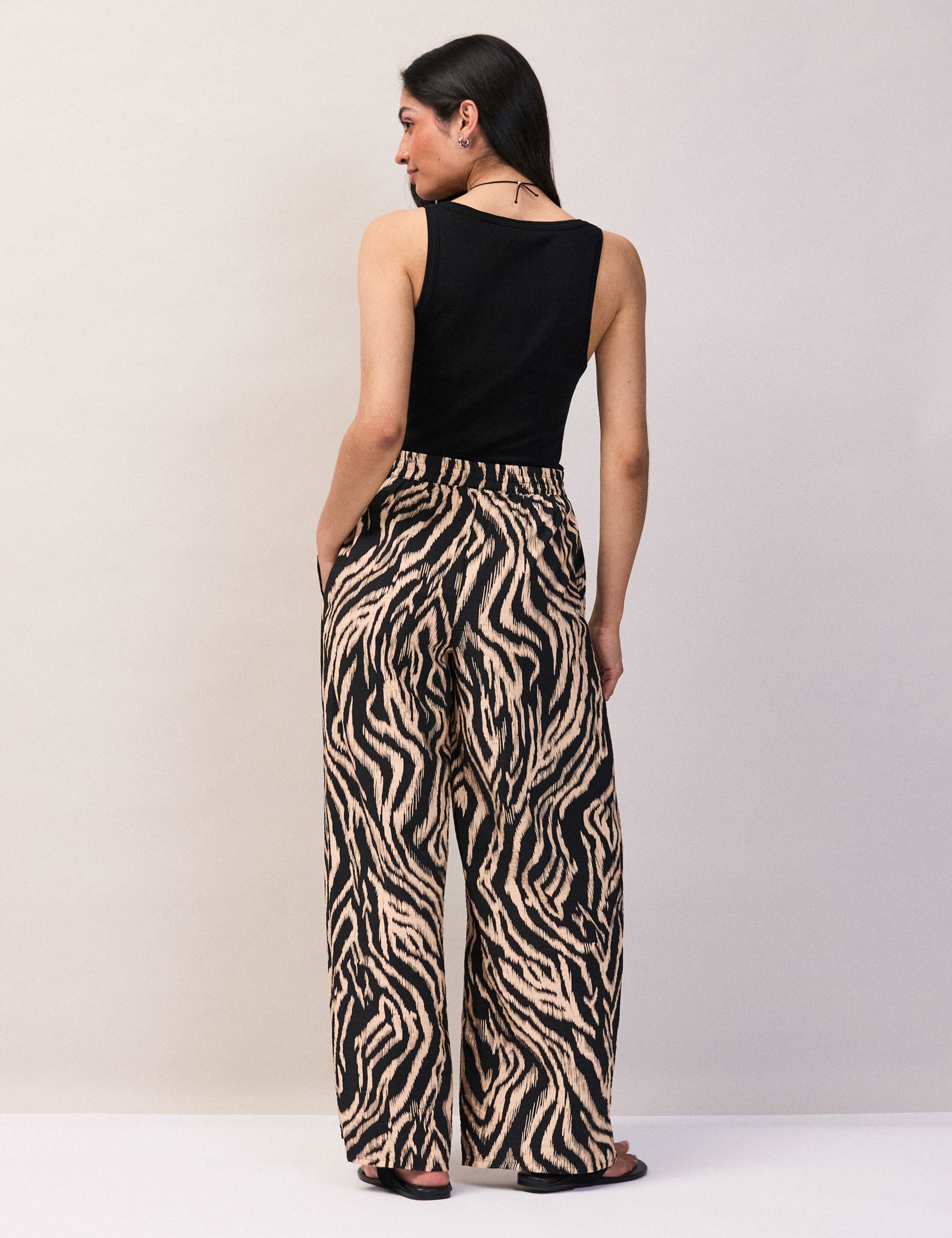 Zebra Print Wide Leg Trousers 3 of 6