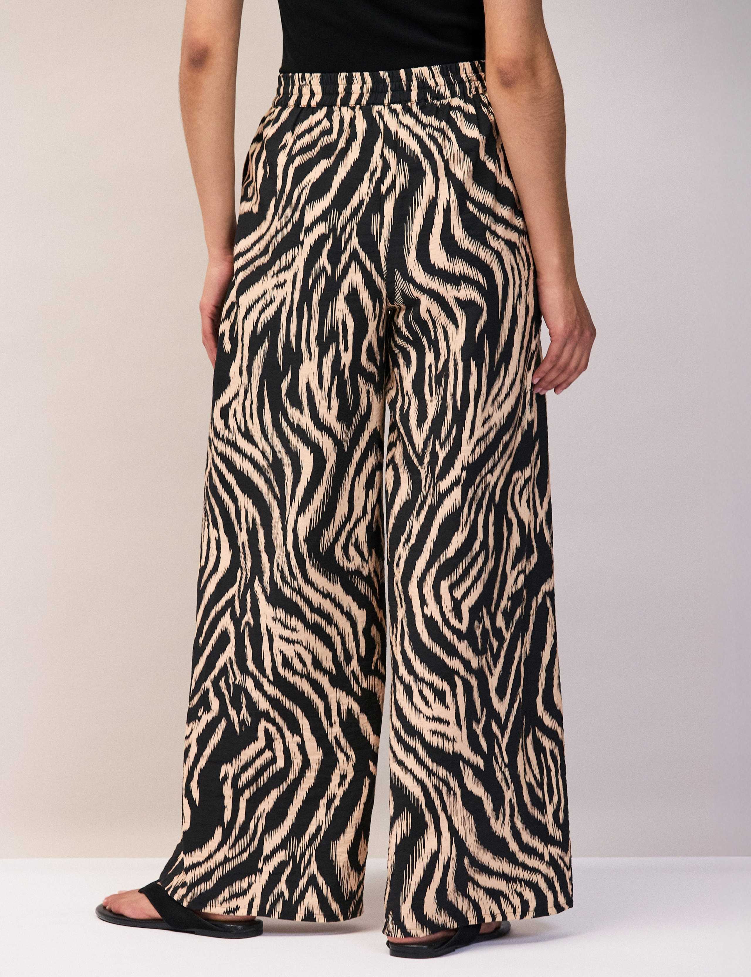 Zebra Print Wide Leg Trousers 5 of 6