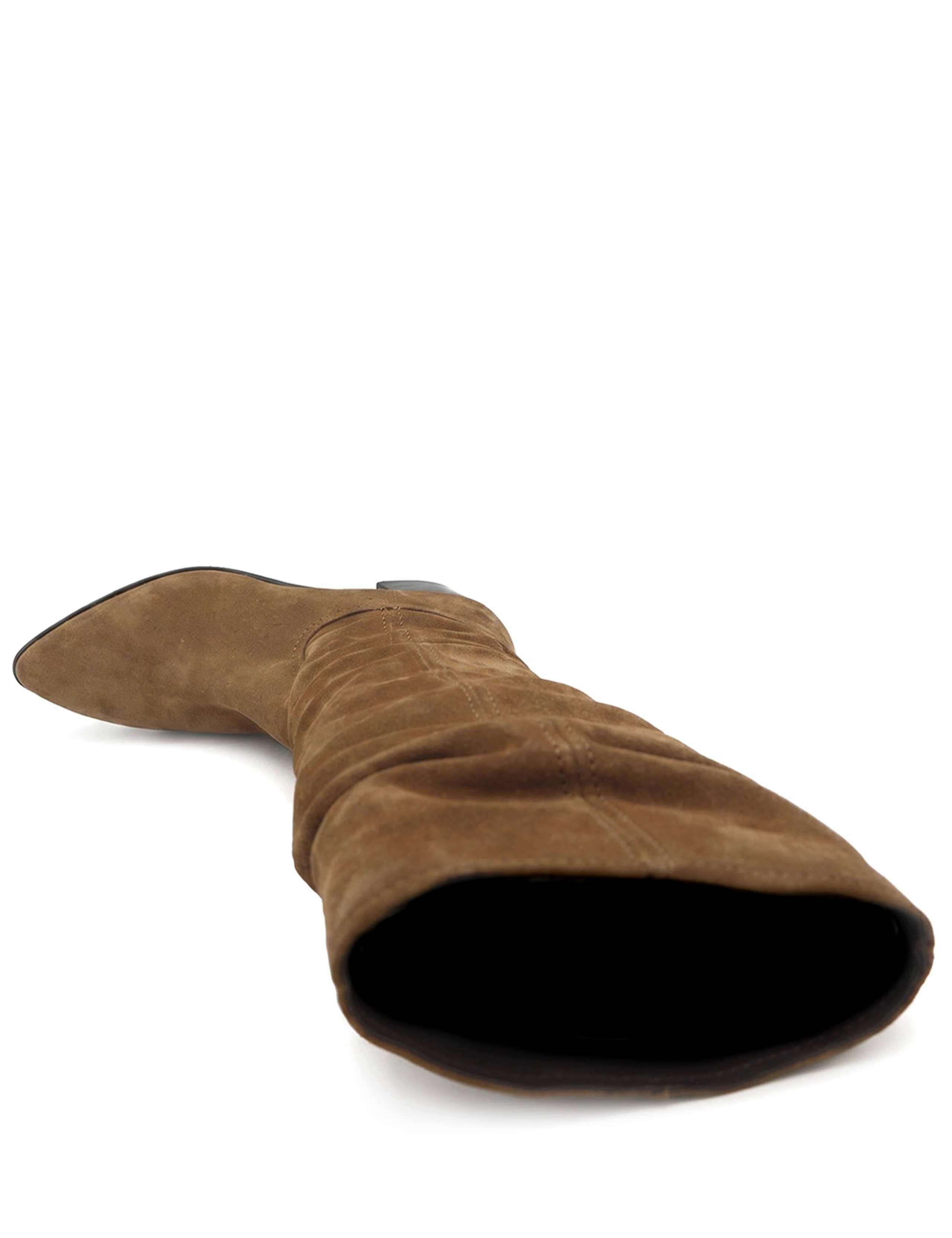 Leather Low Heel Knee High Boots 3 of 5