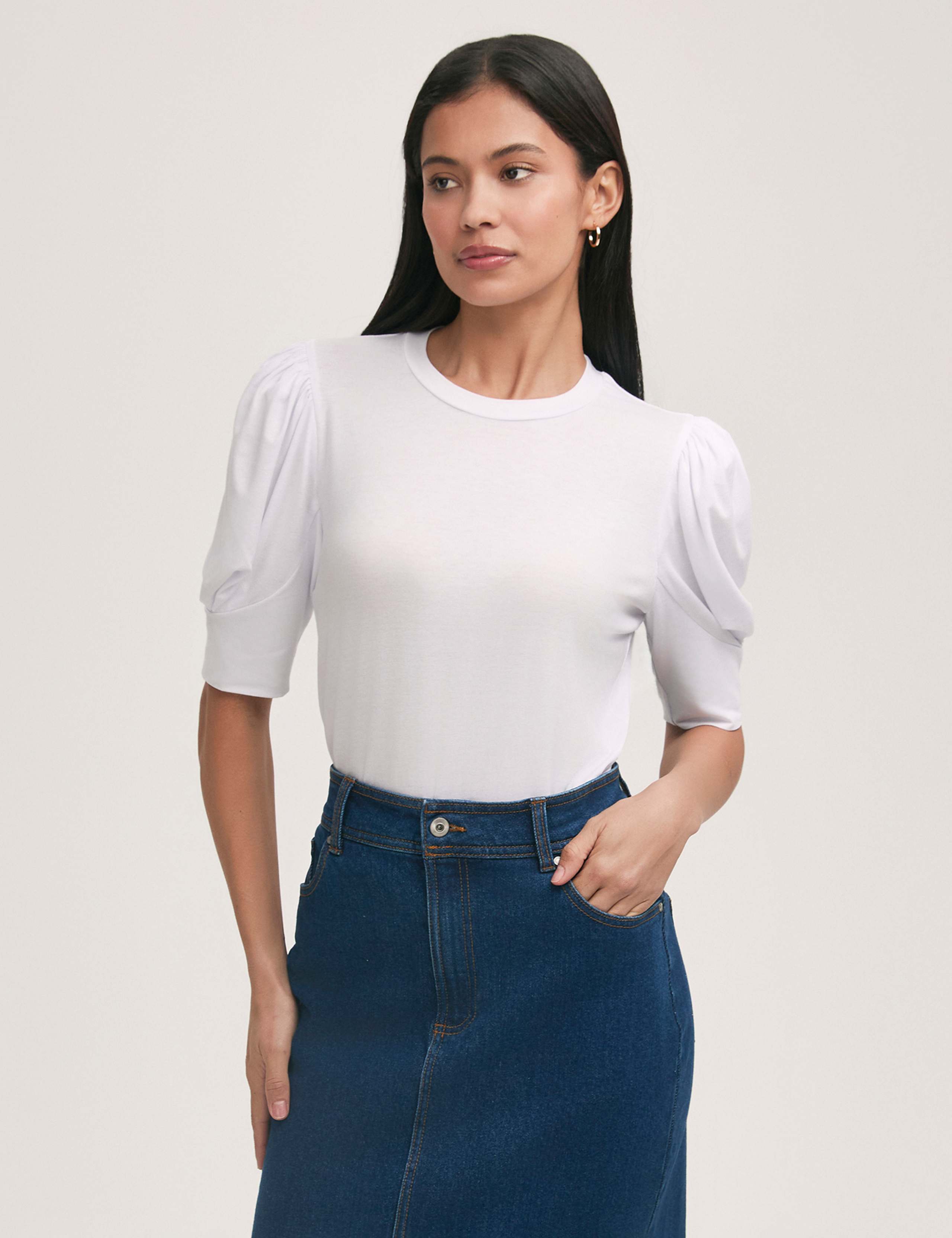 Jersey Puff Sleeve Top 3 of 4