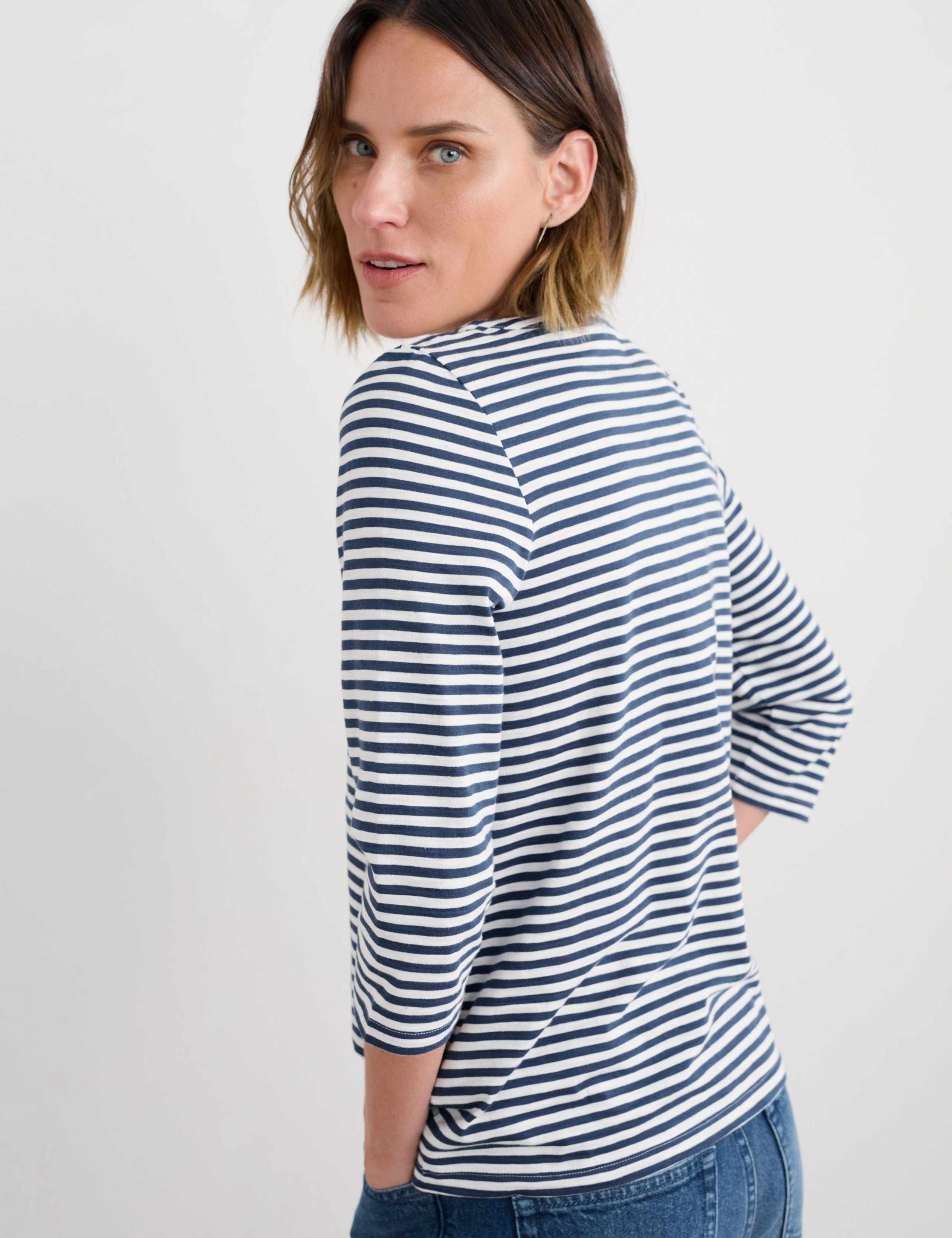 Pure Cotton Striped Top 3 of 5