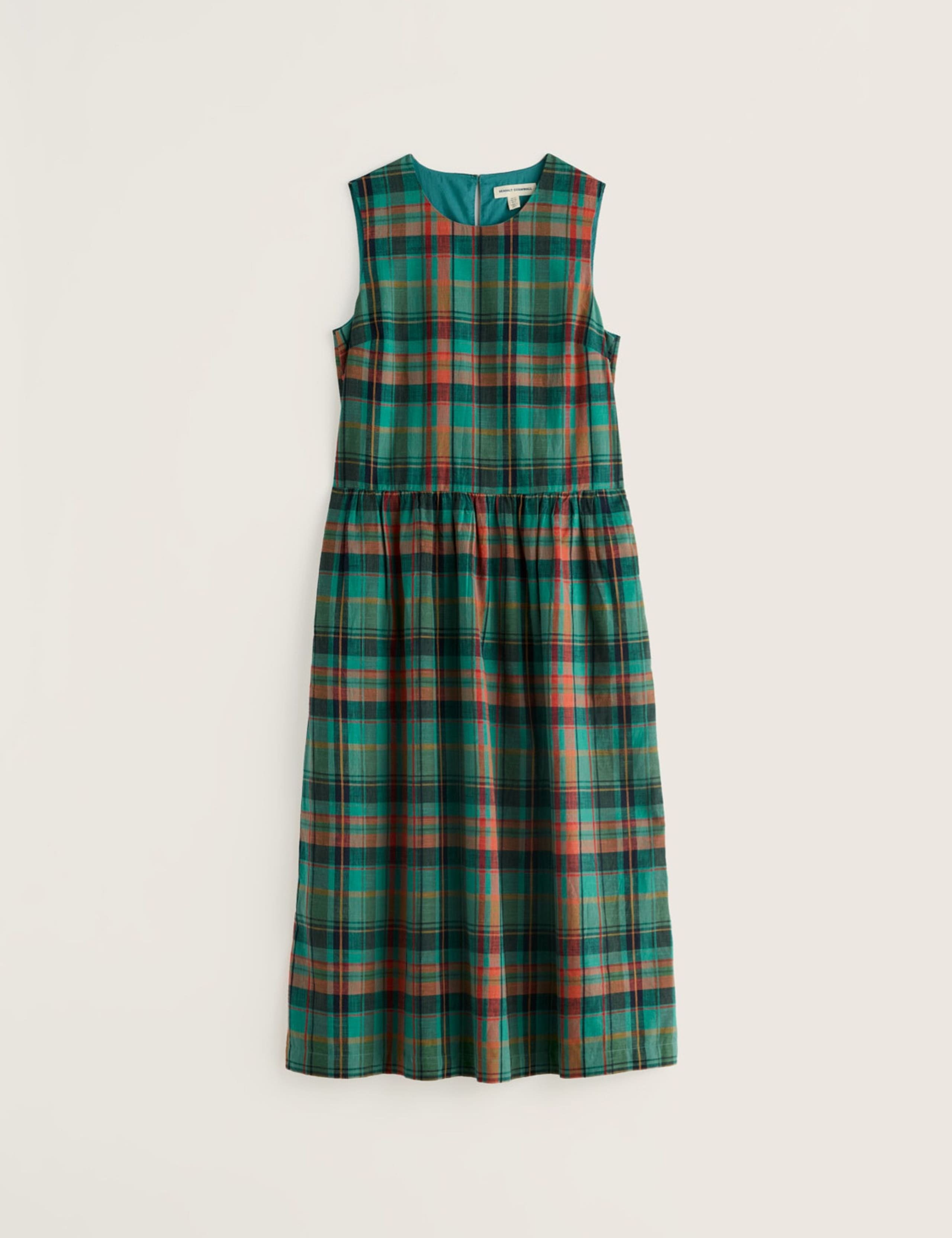 Pure Cotton Checked Relaxed Fit Midaxi Dress 2 of 6