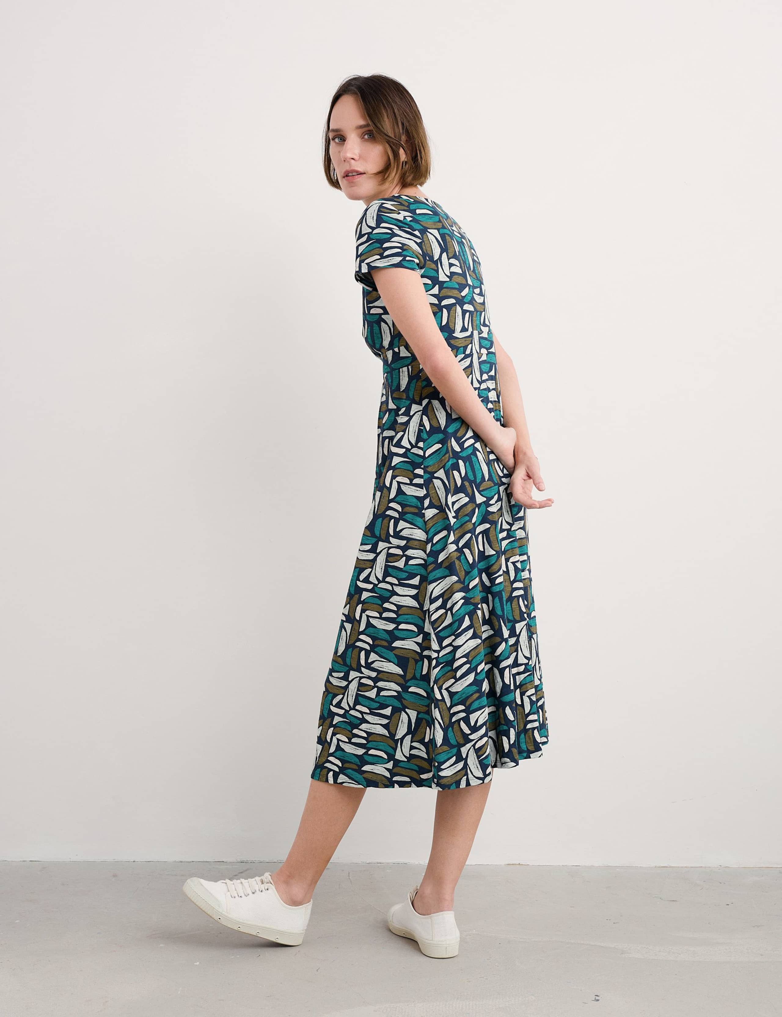 Cotton geometric tea dress 3 of 5