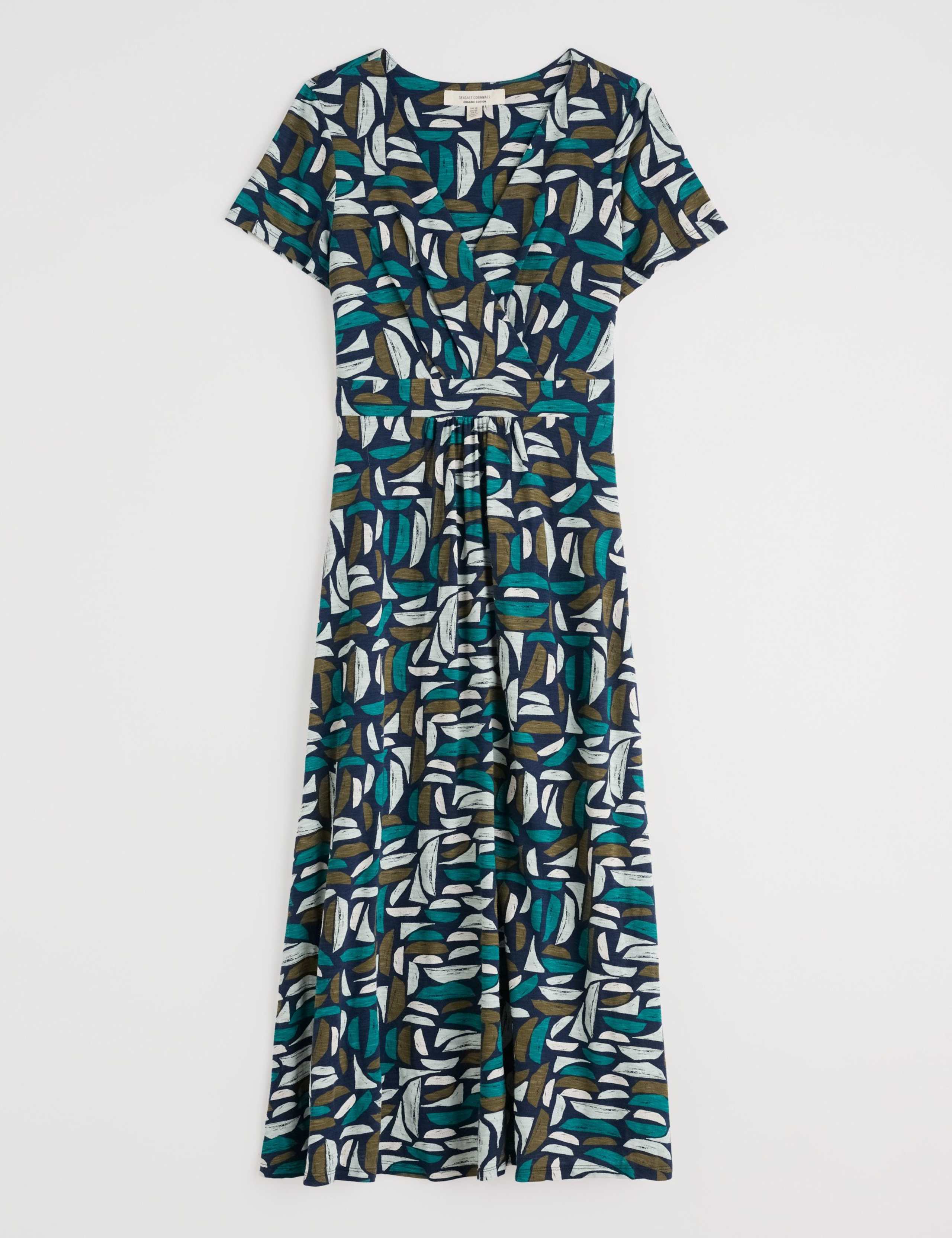 Cotton geometric tea dress 2 of 5