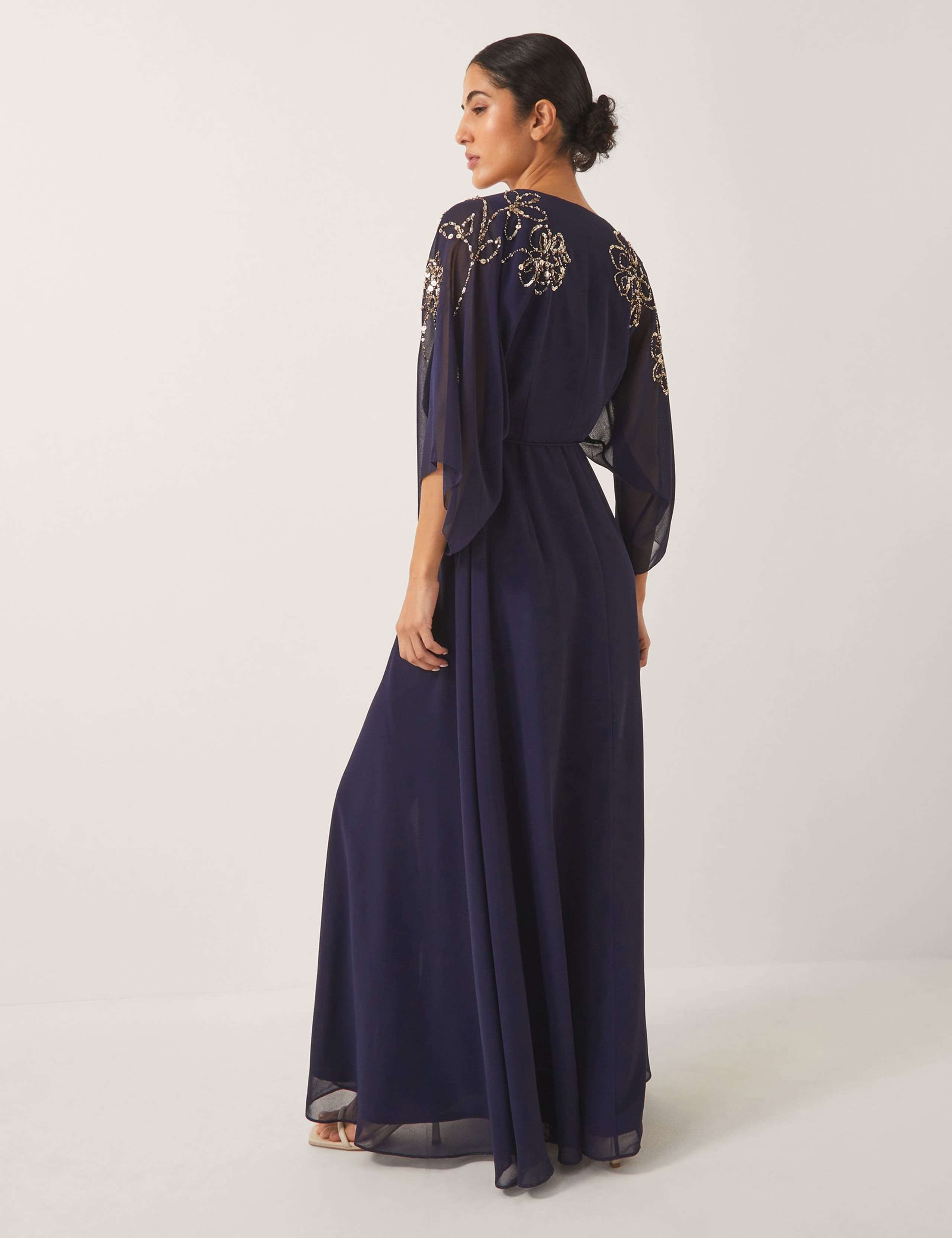 Floral Embellished Maxi Wrap Dress 4 of 5