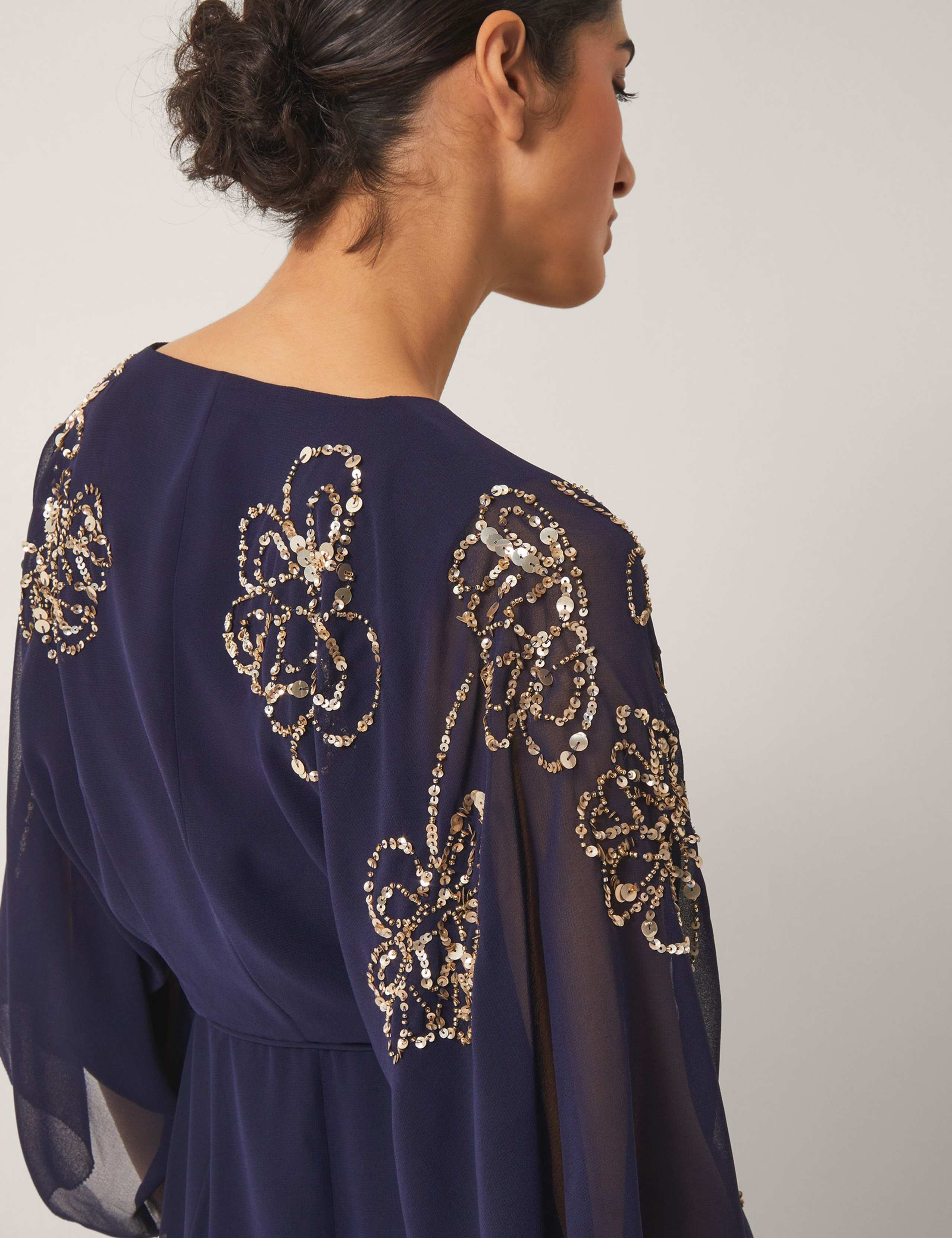 Floral Embellished Maxi Wrap Dress 5 of 5