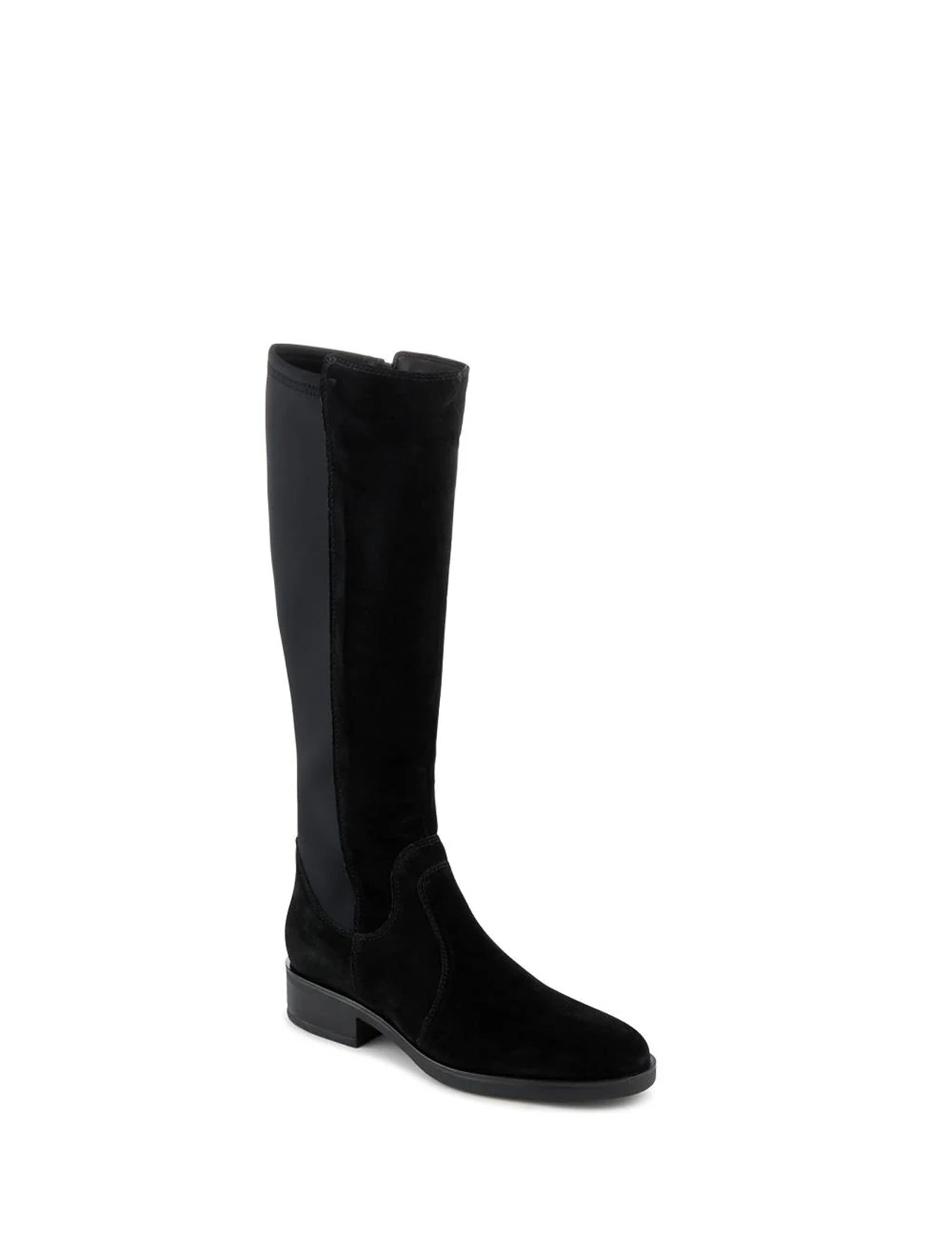 Leather Stretch-Fit Long Boots 3 of 6