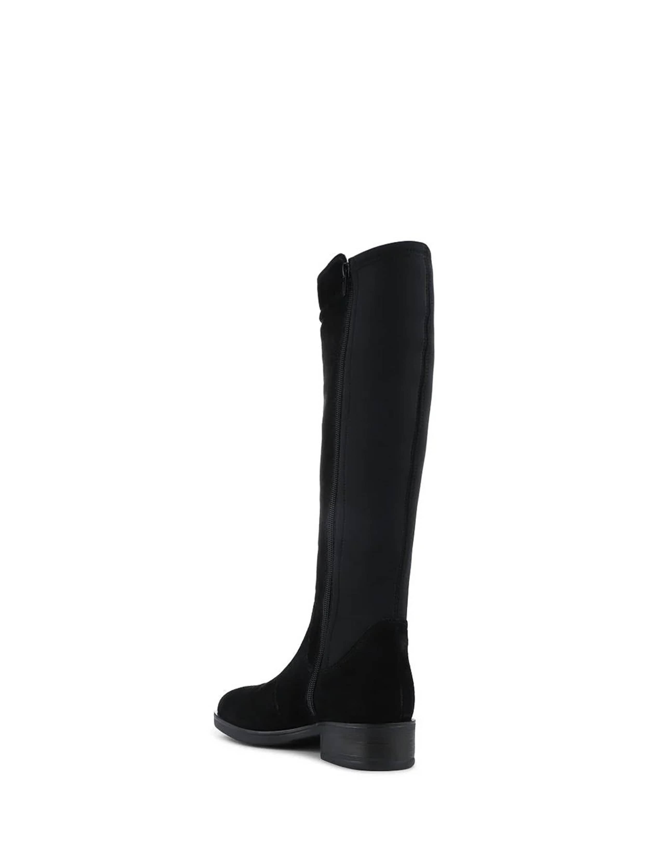 Leather Stretch-Fit Long Boots 4 of 6