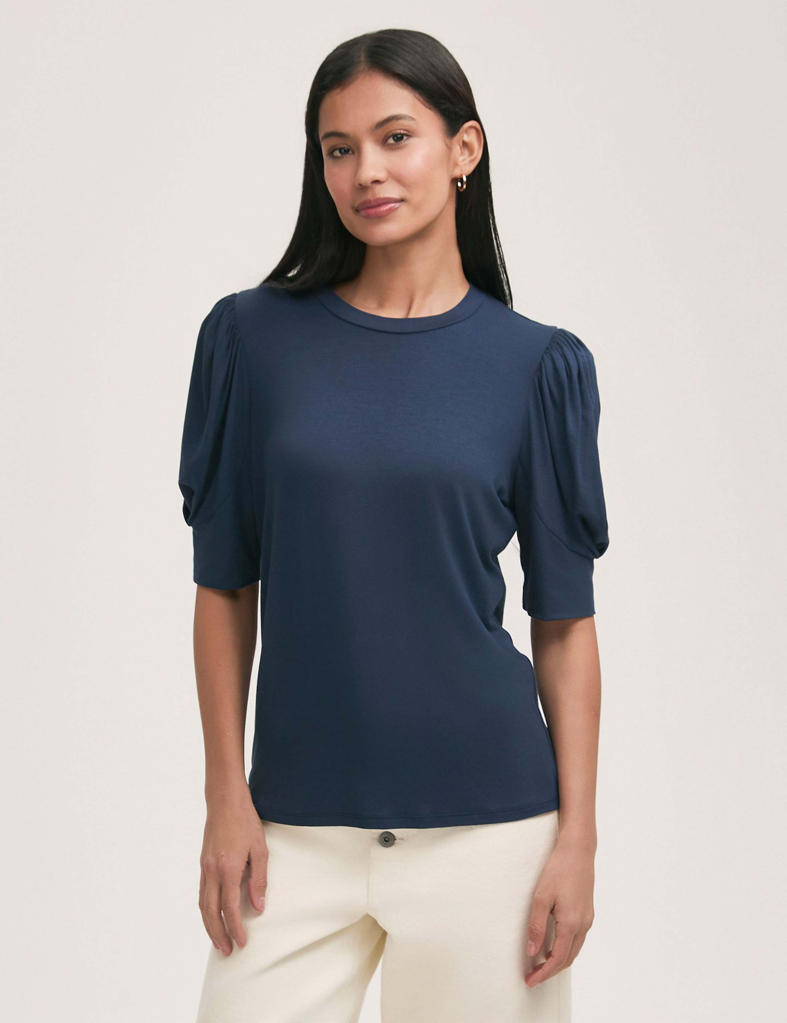 Jersey Puff Sleeve T-Shirt 1 of 4