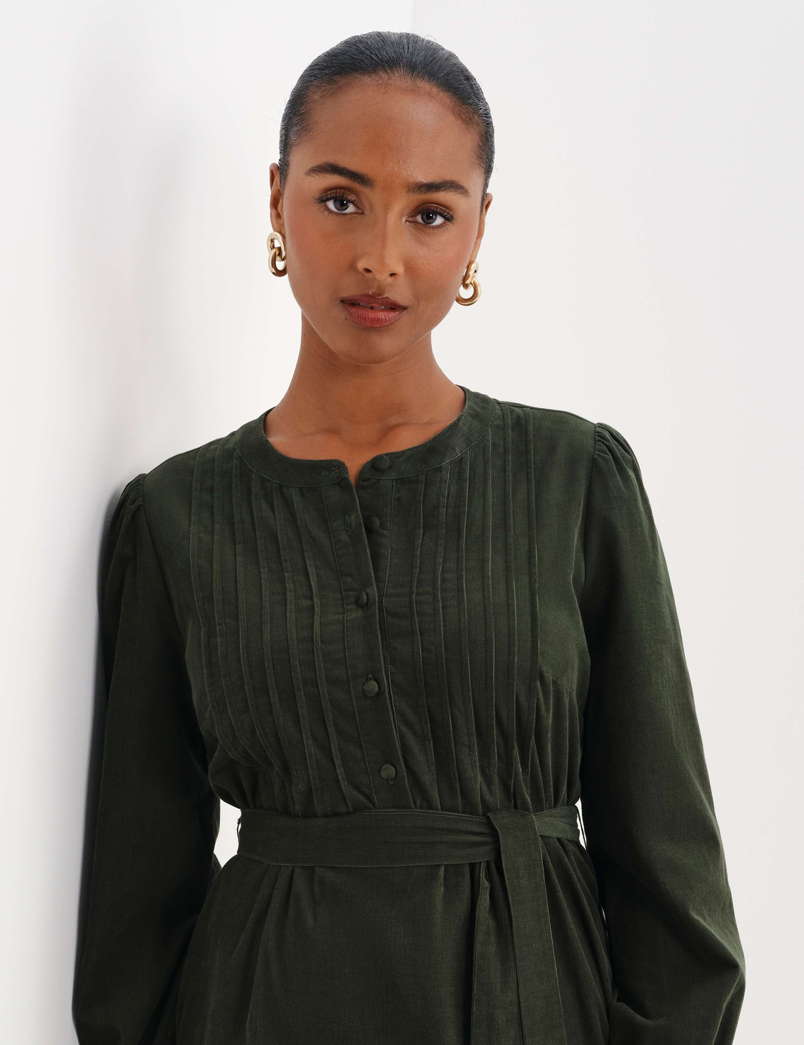 Cord Tie Waist Mini Dress 3 of 10