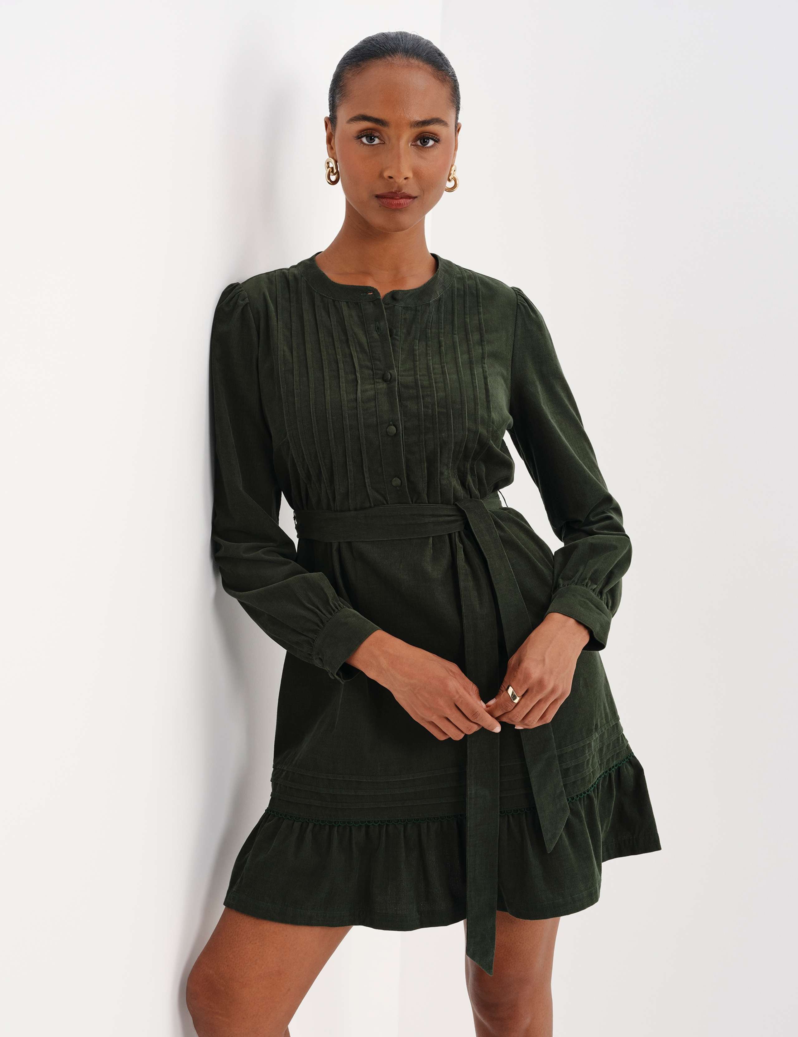 Cord Tie Waist Mini Dress 5 of 10